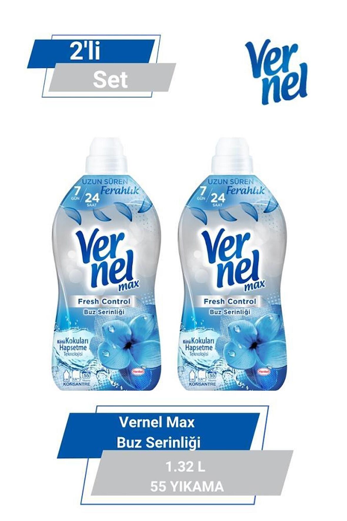 VERNEL MAX BUZ SERİNLİĞİ  1.32L 55 YIKAMA  2'li Set