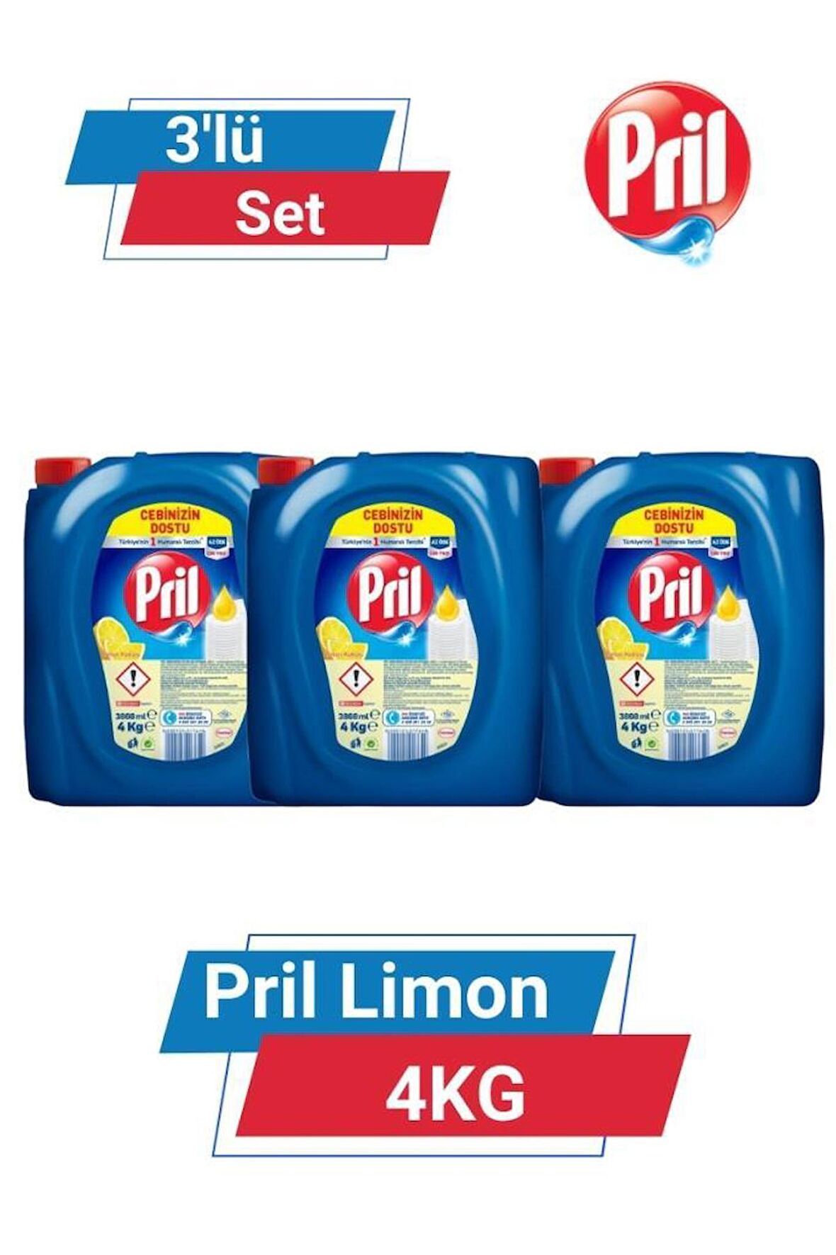 PRİL LİMON 4KG 3'lü Set