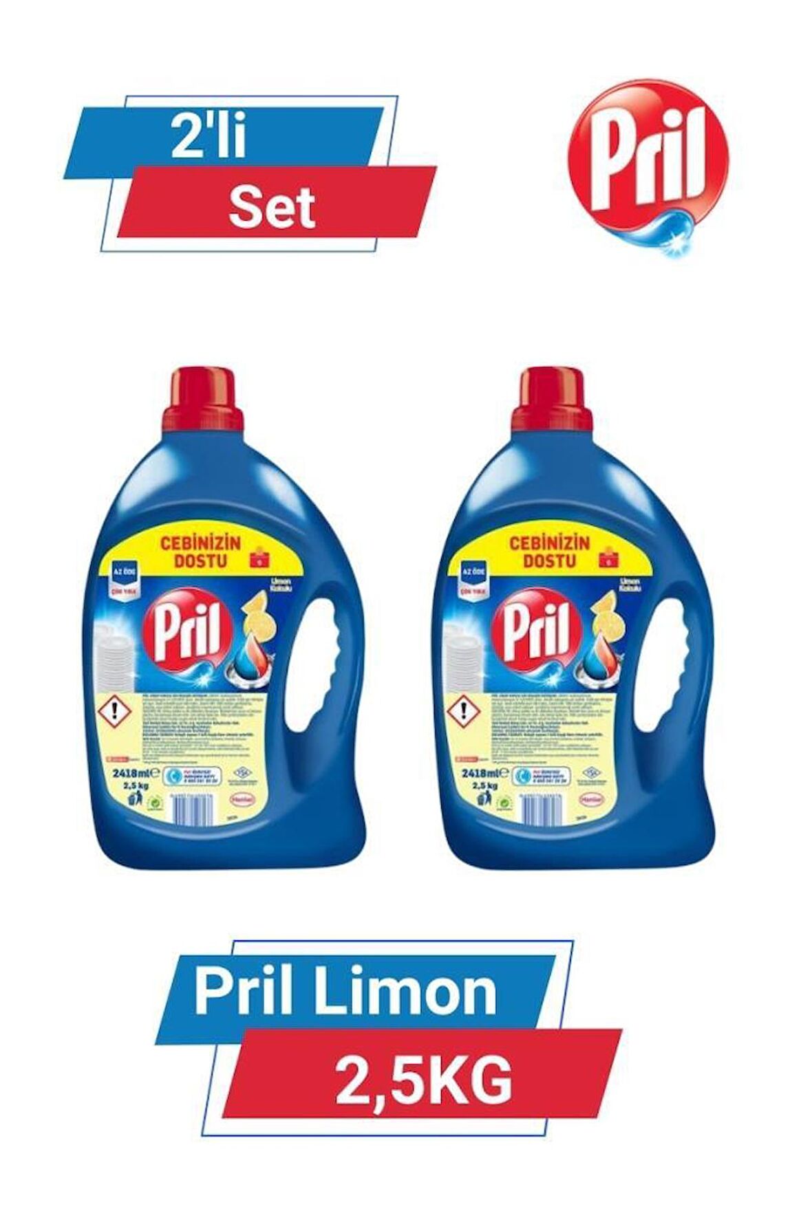 PRİL LİMON 2.5 KG  2'li Set 