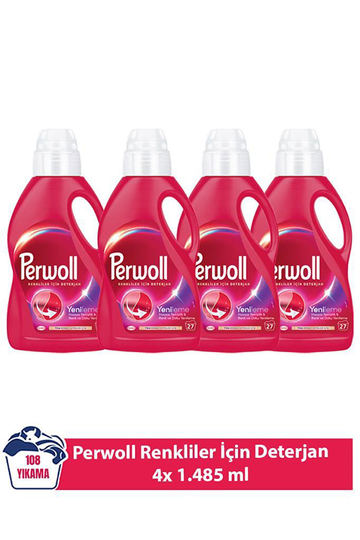 Perwoll Yenileme Renkliler 4x 1.485 ml 108 Yıkama  