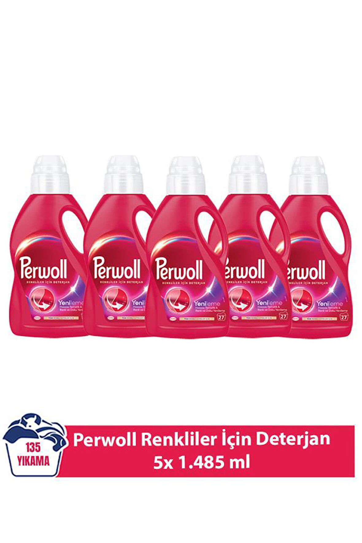 Perwoll Yenileme Renkliler 5x 1.485 ml 135 Yıkama  