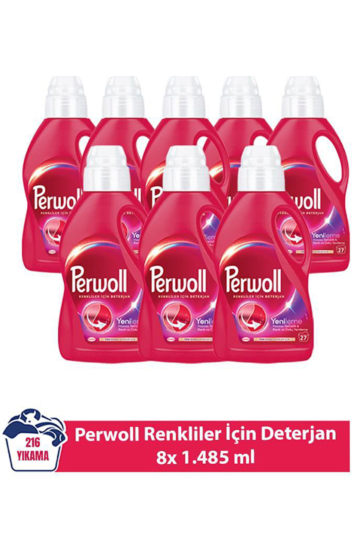 Perwoll Yenileme Renkliler 8x 1.485 ml 216 Yıkama  