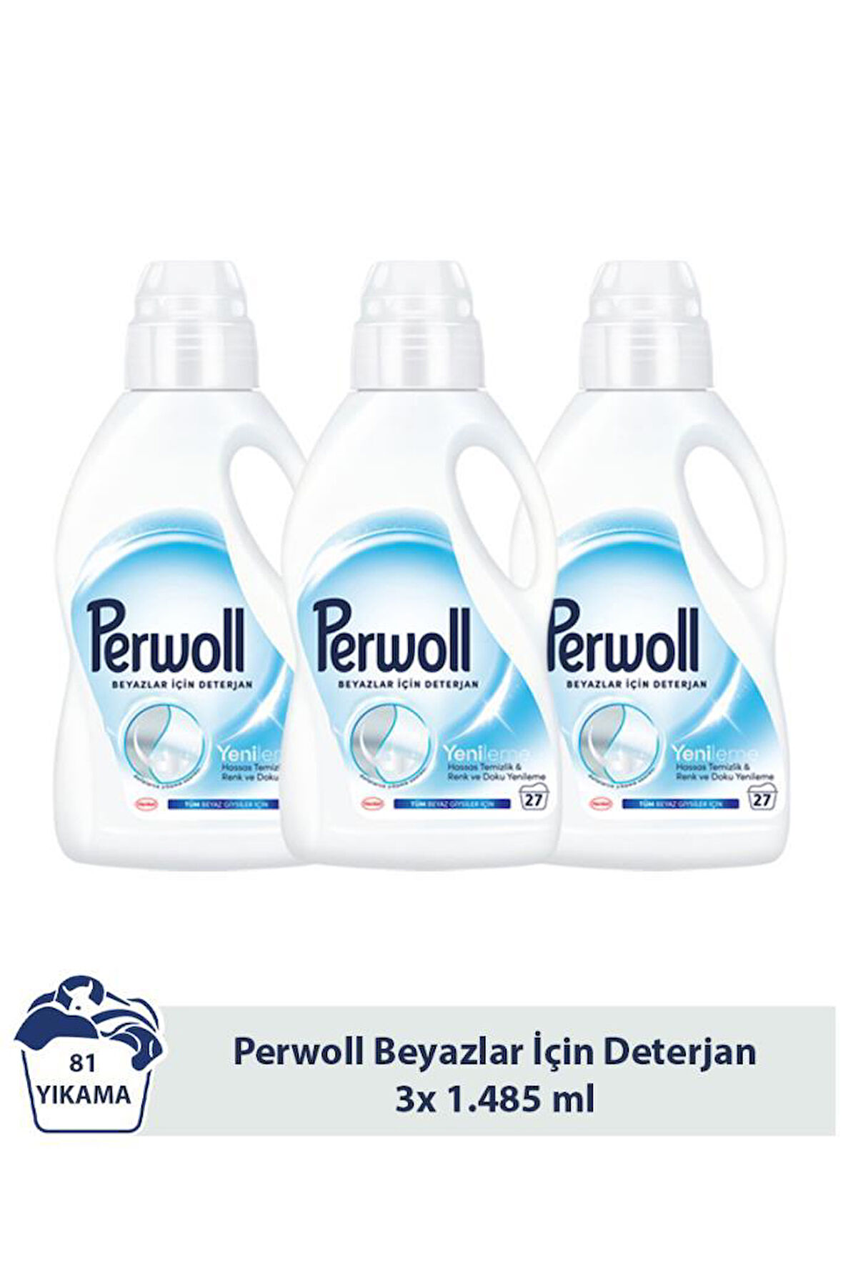 Perwoll Yenileme Beyazlar 3x 1.485 ml 81 Yıkama  