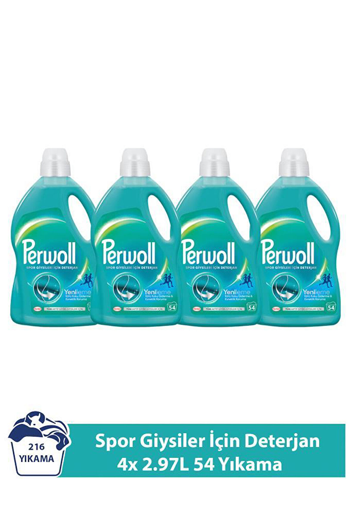 Perwoll Yenileme Spor Giysiler  4x 2.97L 54 Yıkama (216Yıkama )