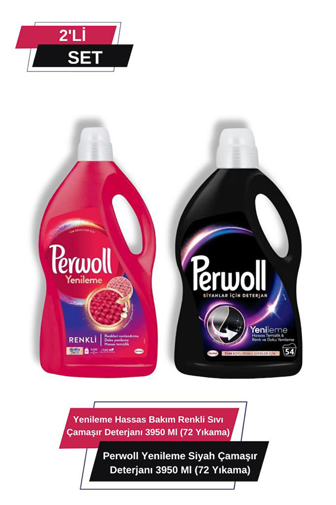 Perwoll Sıvı Çamaşır Deterjanı Siyahlar +Perwoll Sıvı Çamaşır Deterjanı Renkliler 3950 ML 2'li Set