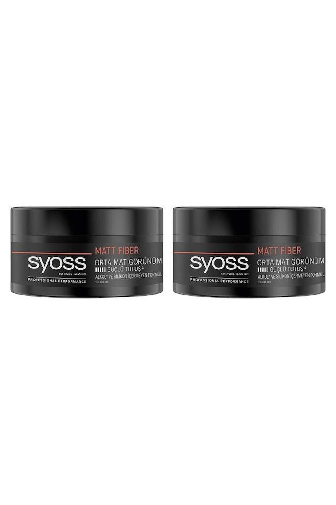 Syoss 2'li  Matt Fiber Güçlü Tutuş 4 Orta Mat Görünüm Wax 100 ml 642-2