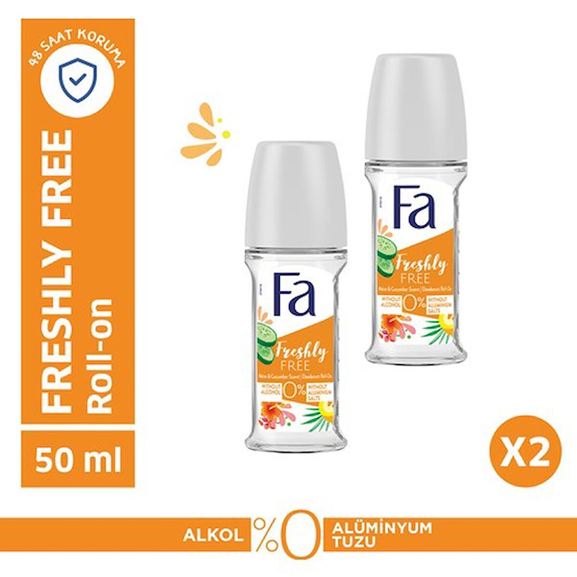 Fa Freshly Free Salatalık & Kavun Roll-On X 2 Adet