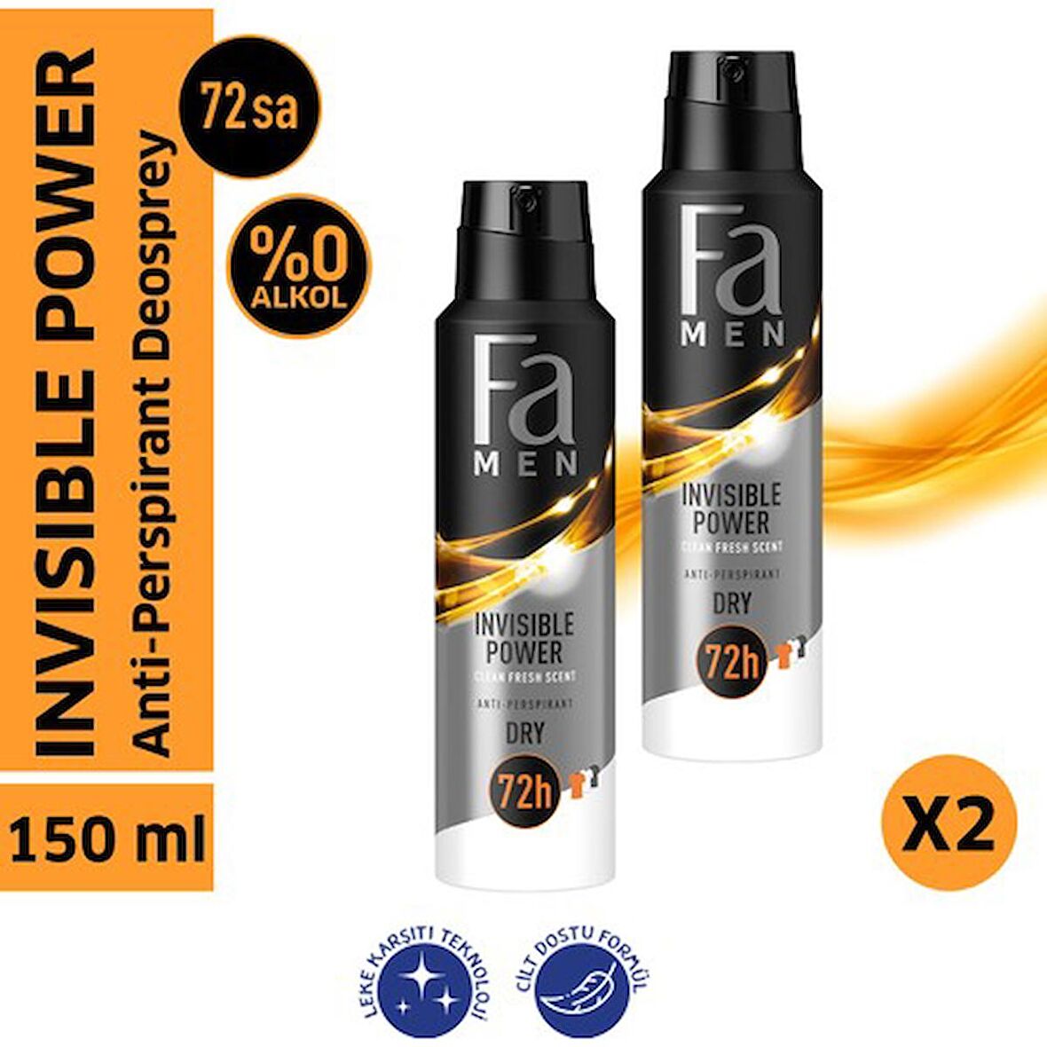 Fa Men Invisible Power Deosprey 150 Ml X 2 Adet