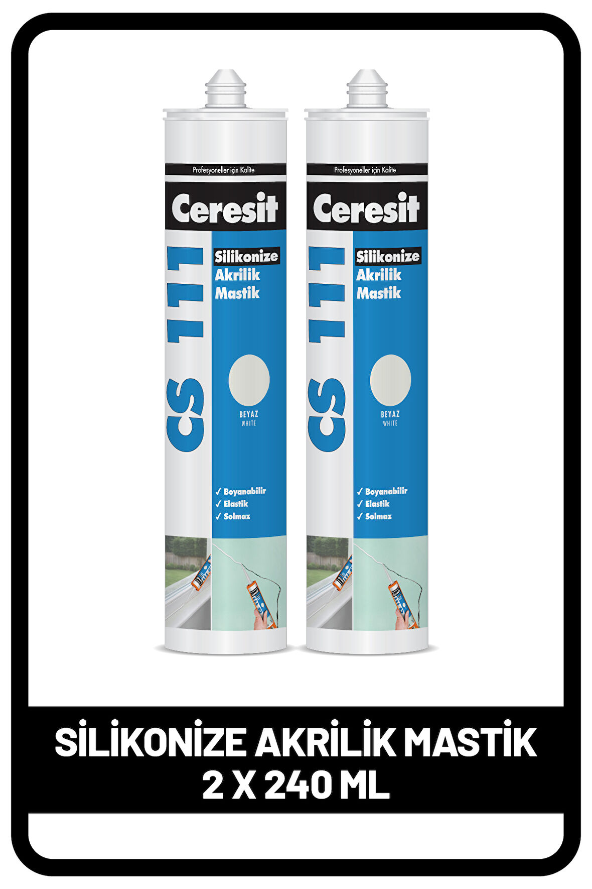 Ceresit CS 111 Akrilik Beyaz, 240 ml x 2 adet