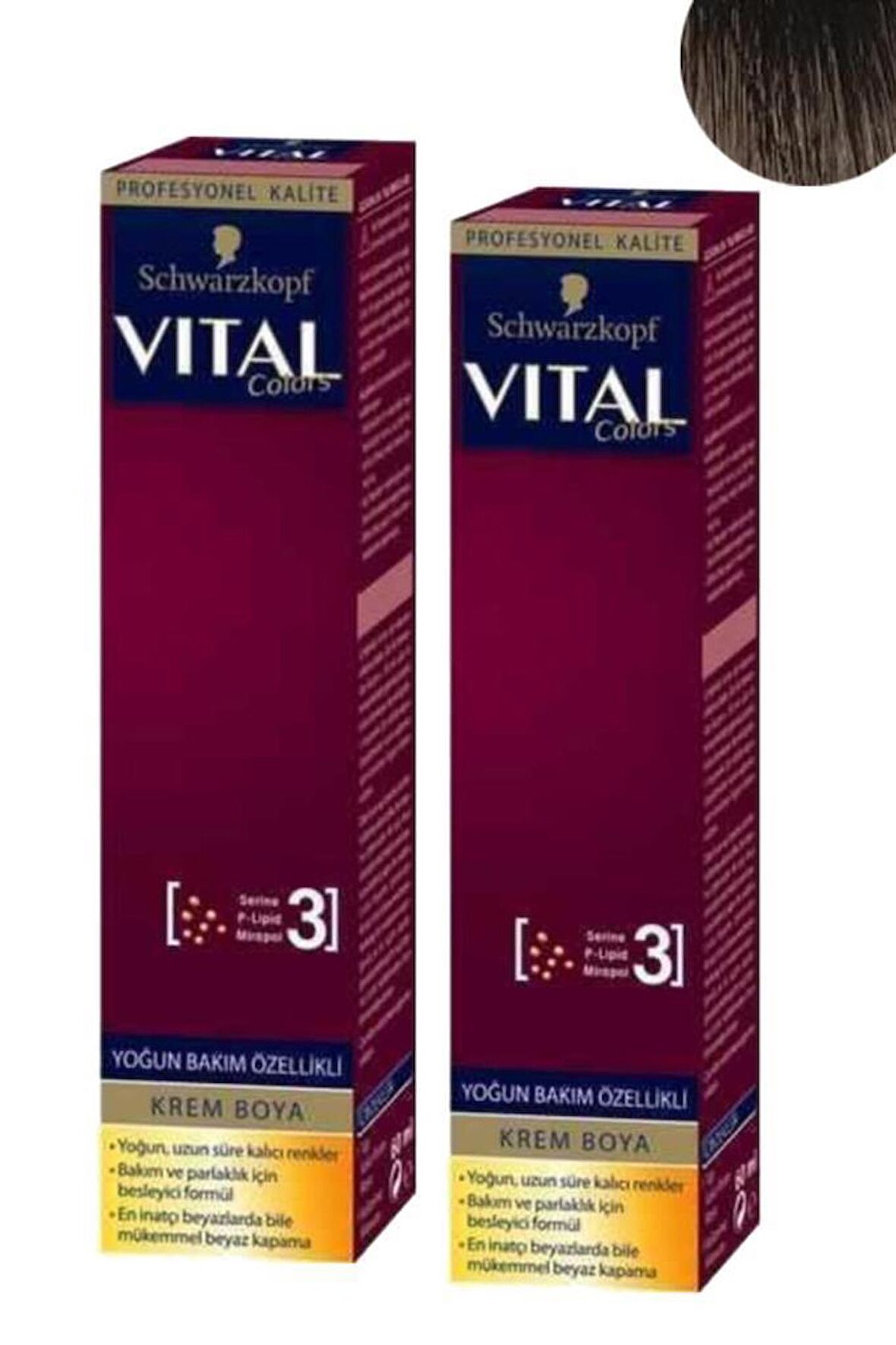 Vital Colors Çikolata Kahve 3-65 Saç Boyası 60 ml x 2 Adet