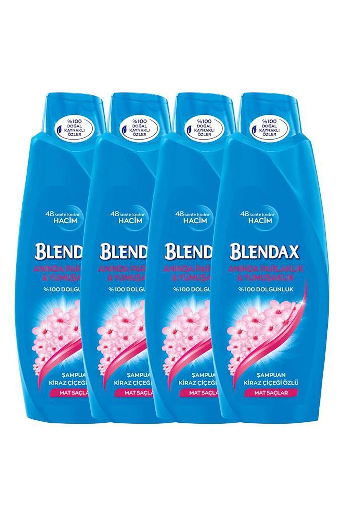 Blendax Anında Parlaklık ve Yumuşaklık Kiraz Çiçeği Özlü Şampuan 500 ml X 4 Adet