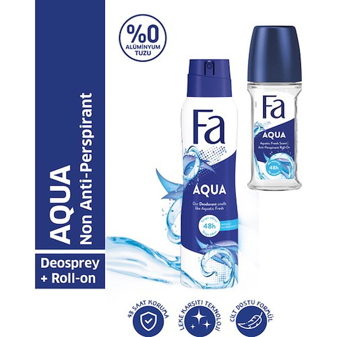 Fa Aqua Roll-On 50 Ml + Fa Deosprey Aqua 150 ml 