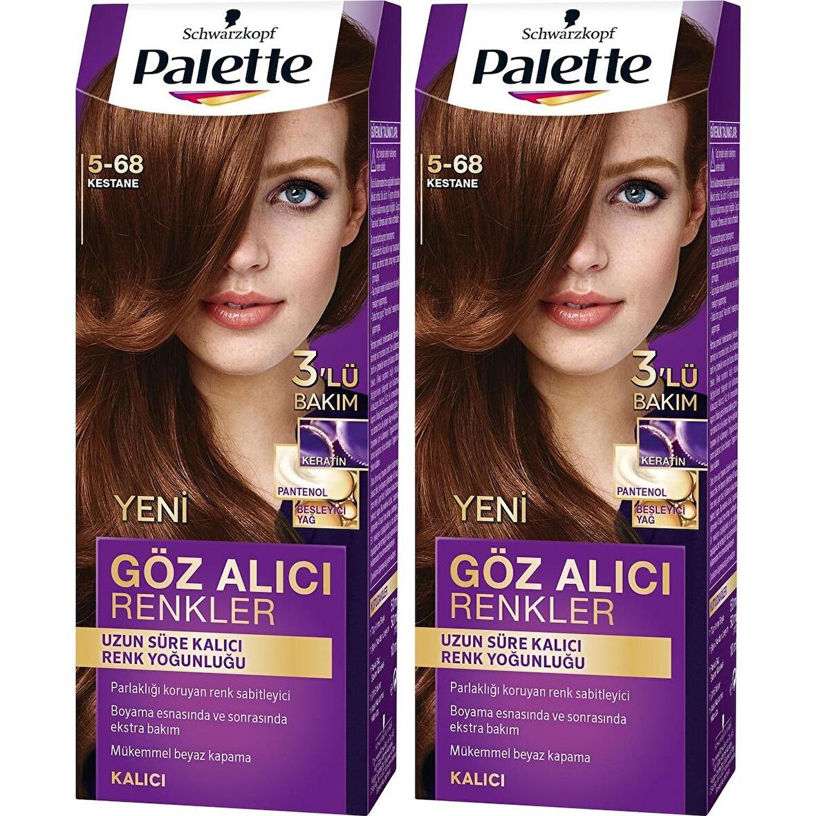 Palette Göz Alıcı Renkler 5-68 Kestane x 2 Adet