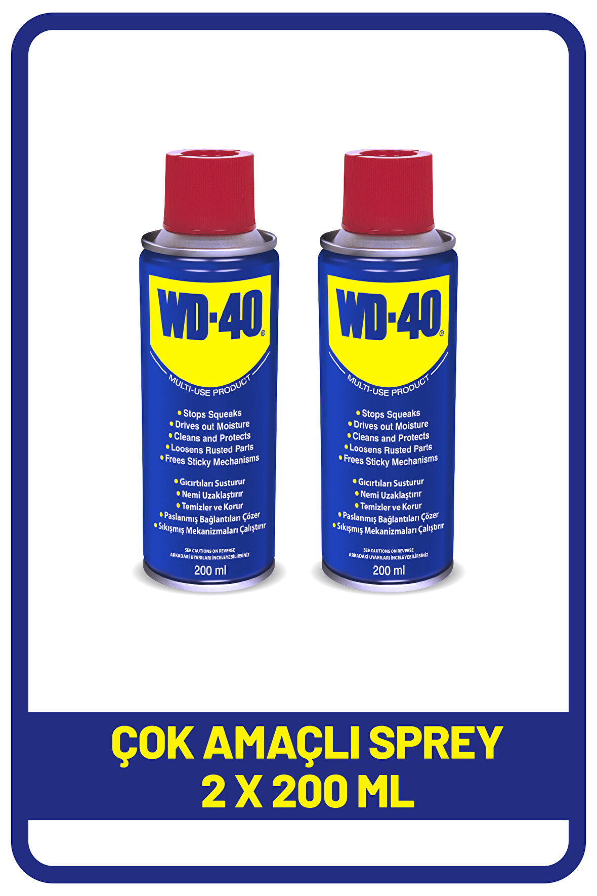 WD-40    200 ml. X 2 Adet