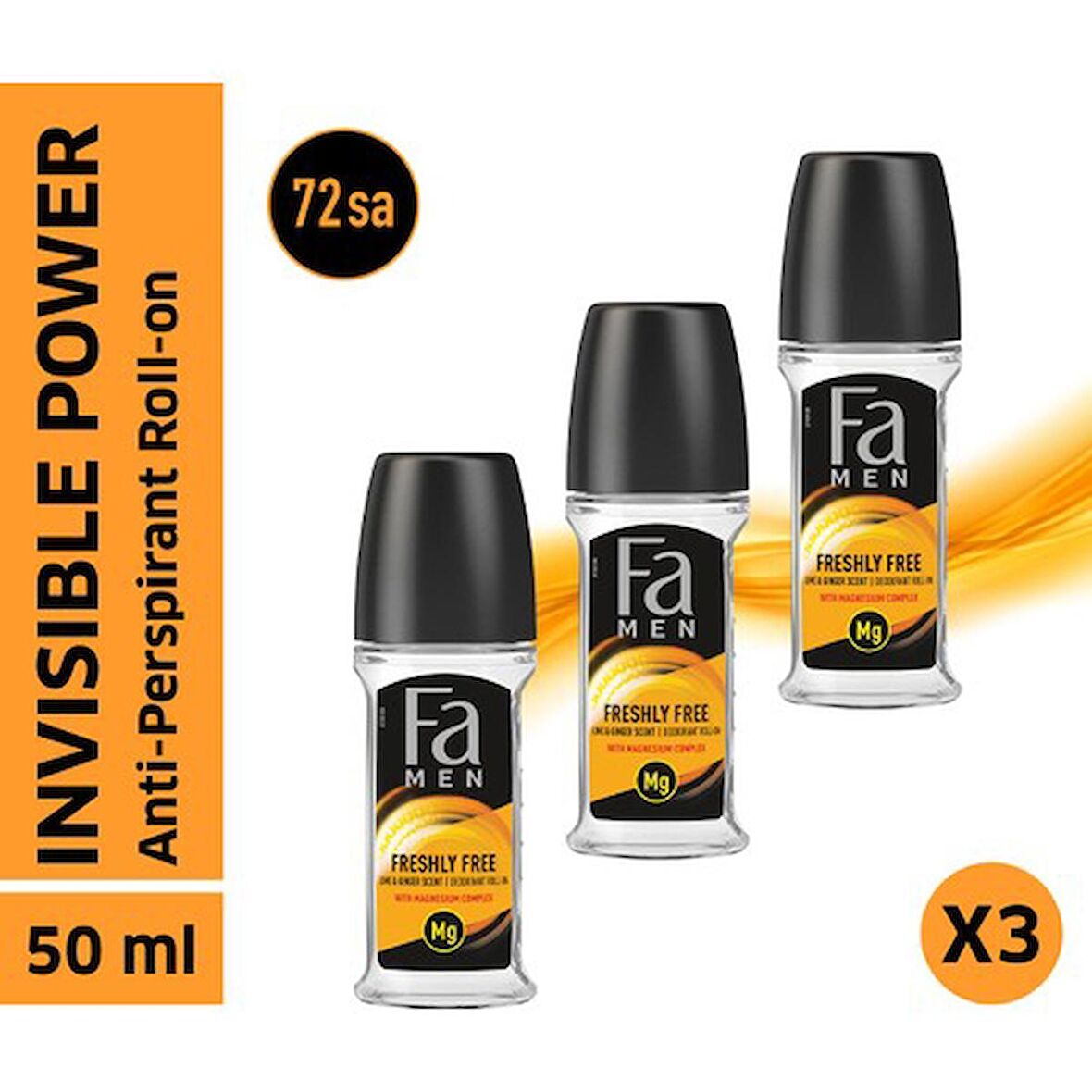 Fa Men Invisible Roll-On X 3 Adet