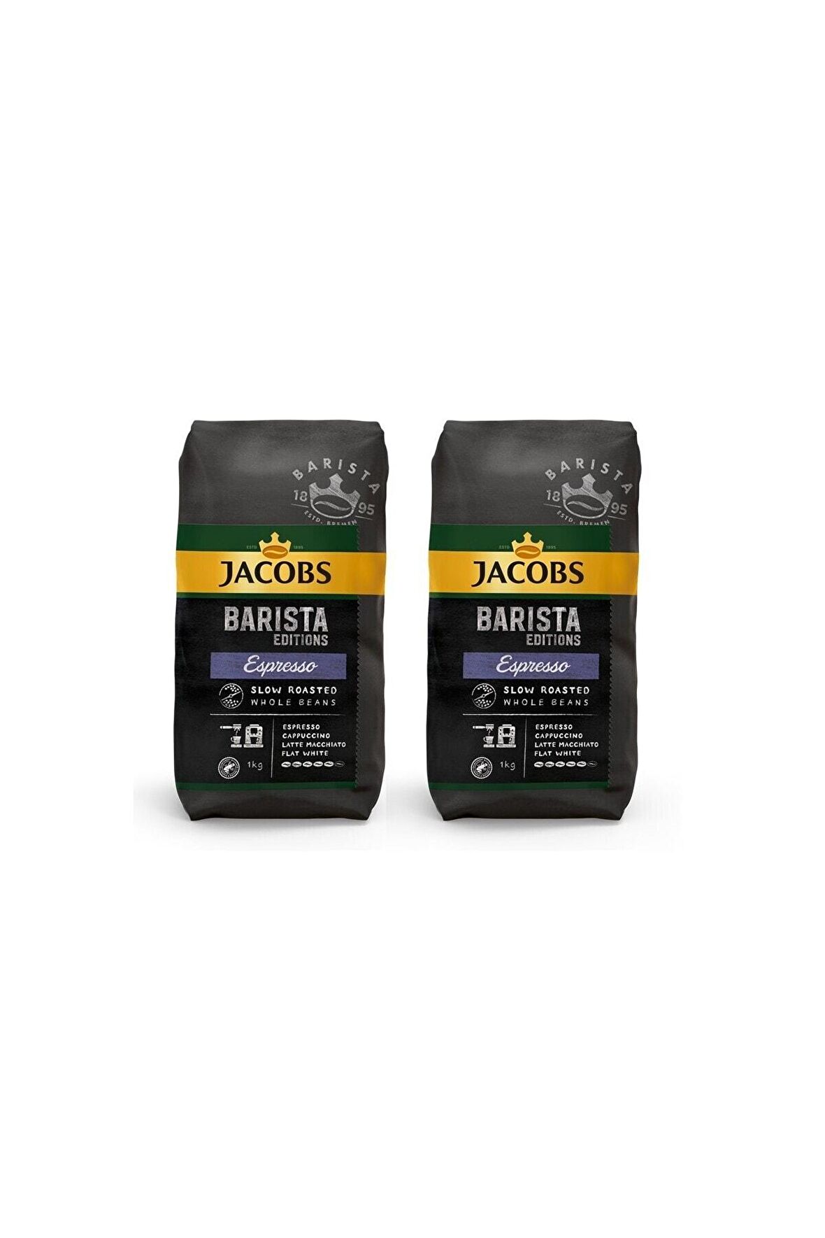 Jacobs Barista Editions Çekirdek Kahve Espresso %100 Arabica ( 1 kg x 2)