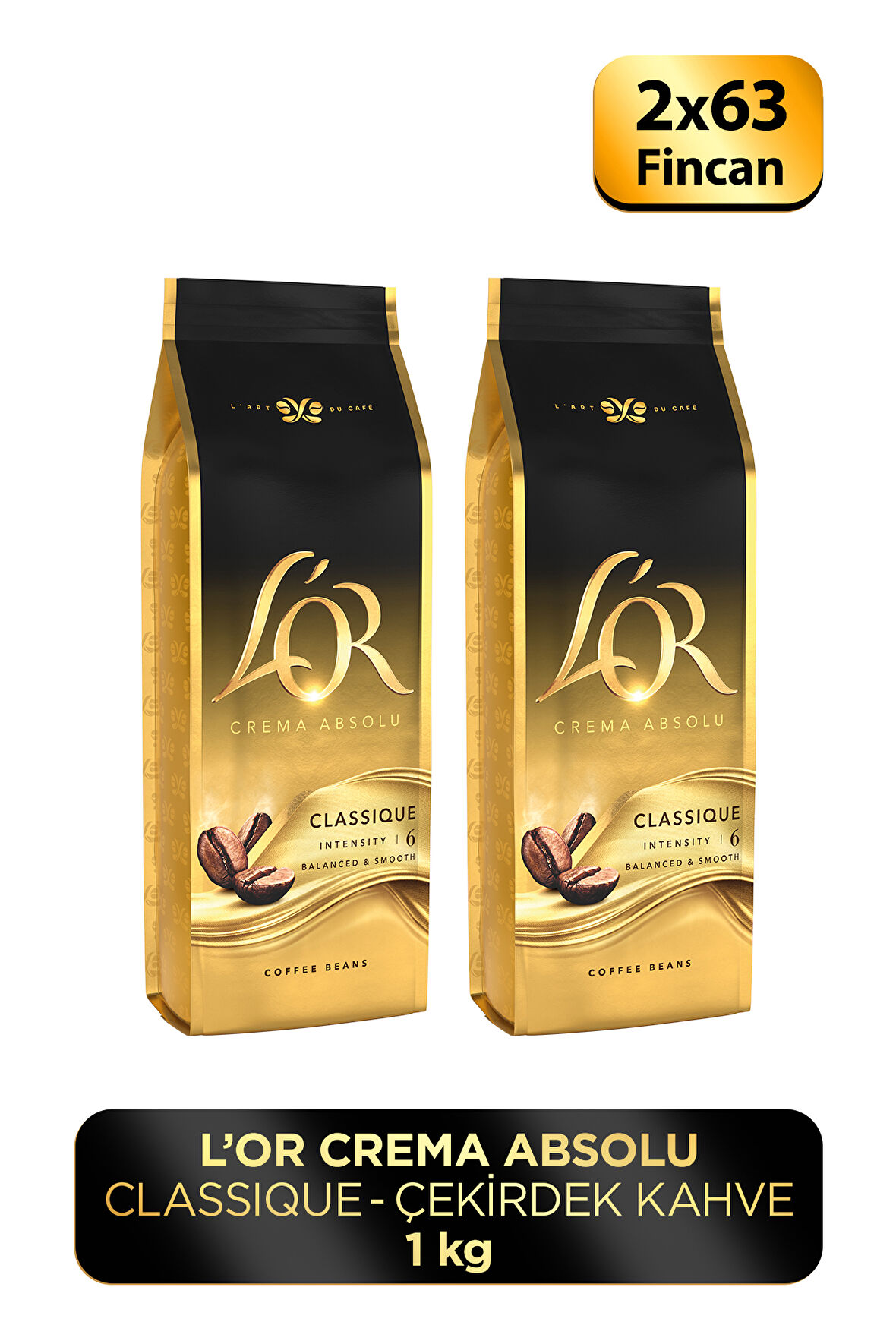 L'OR CREMA ABSOLU CLASSIC ÇEKİRDEK KAHVE 500GR X 2