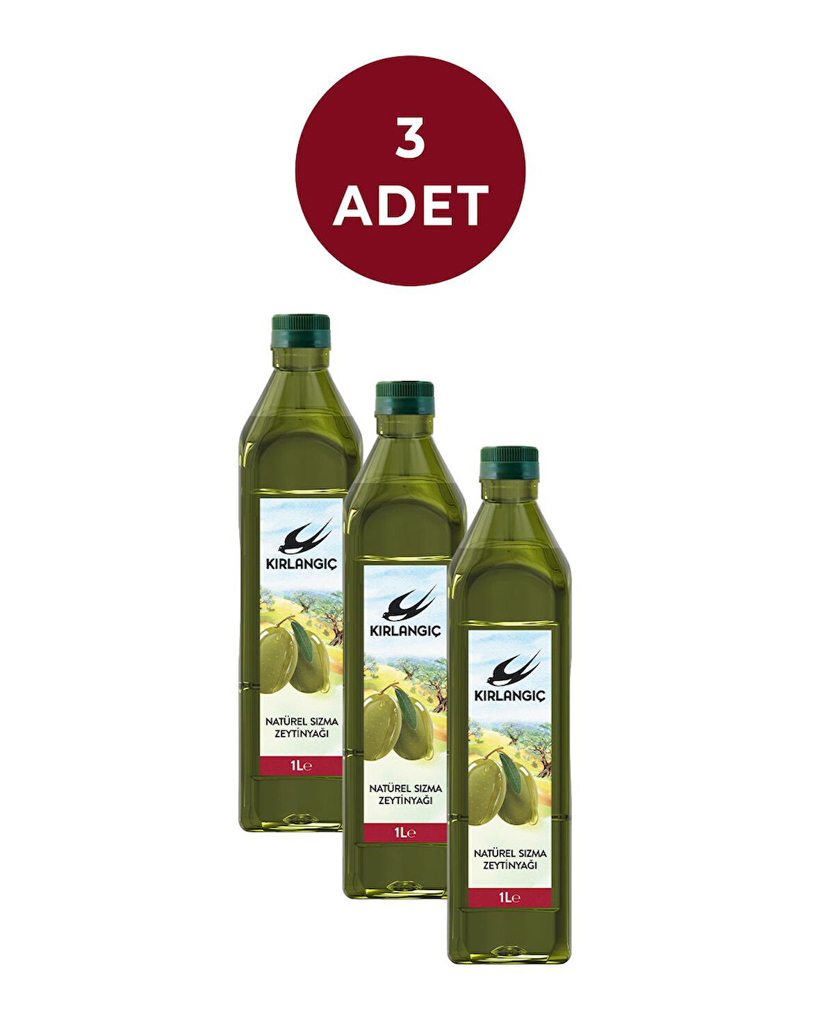 Kırlangıç Naturel Sızma Zeytinyağı 1 lt*3 adet 