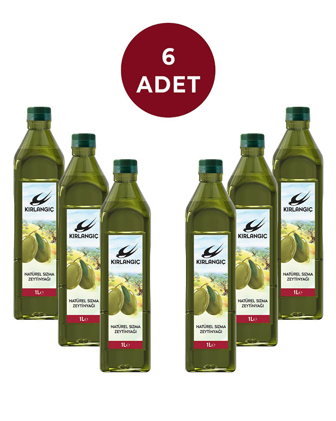 Kırlangıç Naturel Sızma Zeytinyağı 1 lt*6 adet 