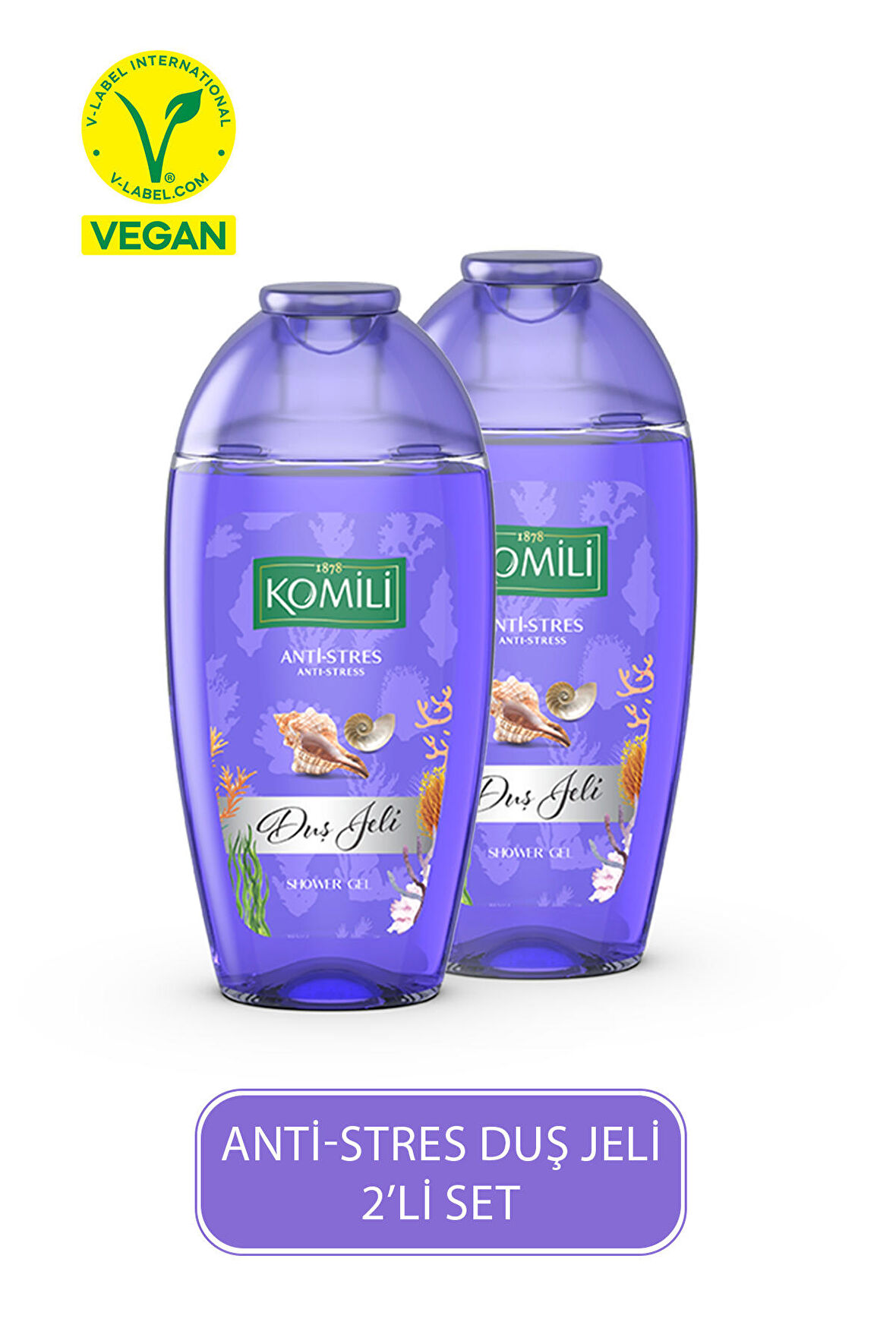 Komili Anti-Stres Vegan Seyahat Boy Duş Jeli - Egzotik Koku - 2 X 200 ML