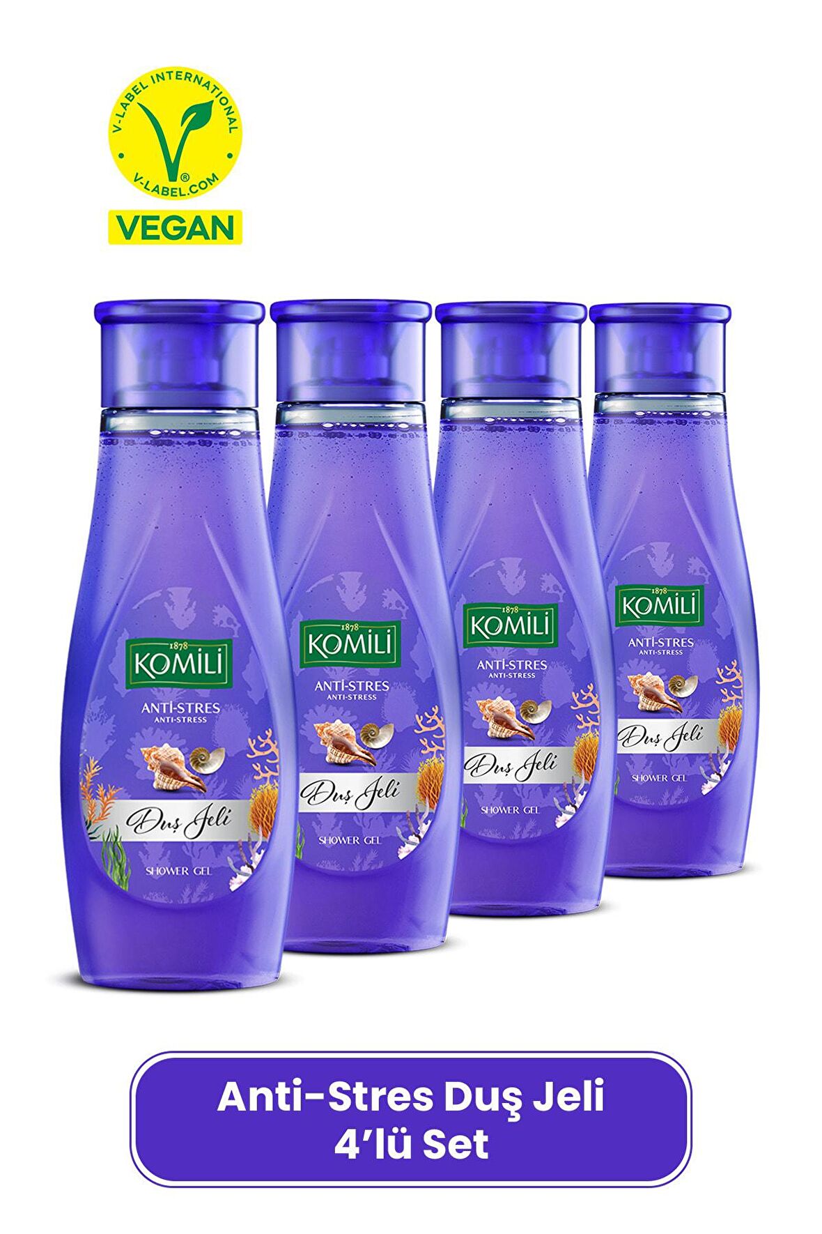 Anti-Stres Vegan Duş Jeli 4'lü Set - Egzotik Koku - 4 X 500 ML