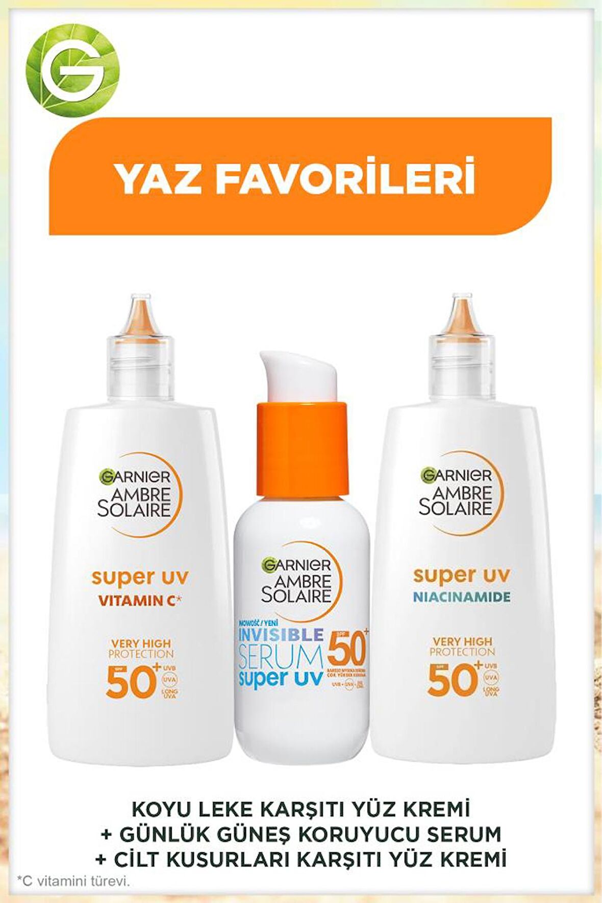 Koyu Leke Karşıtı UV Fluid + Günlük Güneş Koruyucu UV + Niasinamid Güneş Koruyucu Fluid 