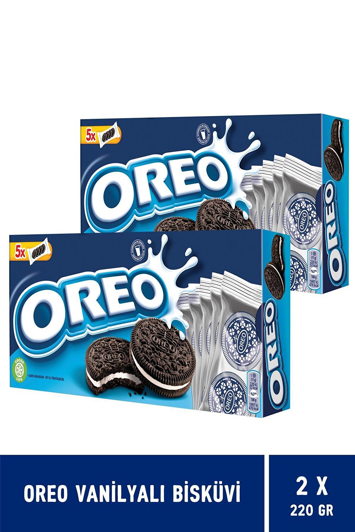 Oreo Vanilyalı Bisküvi 220 gr - 2 Adet