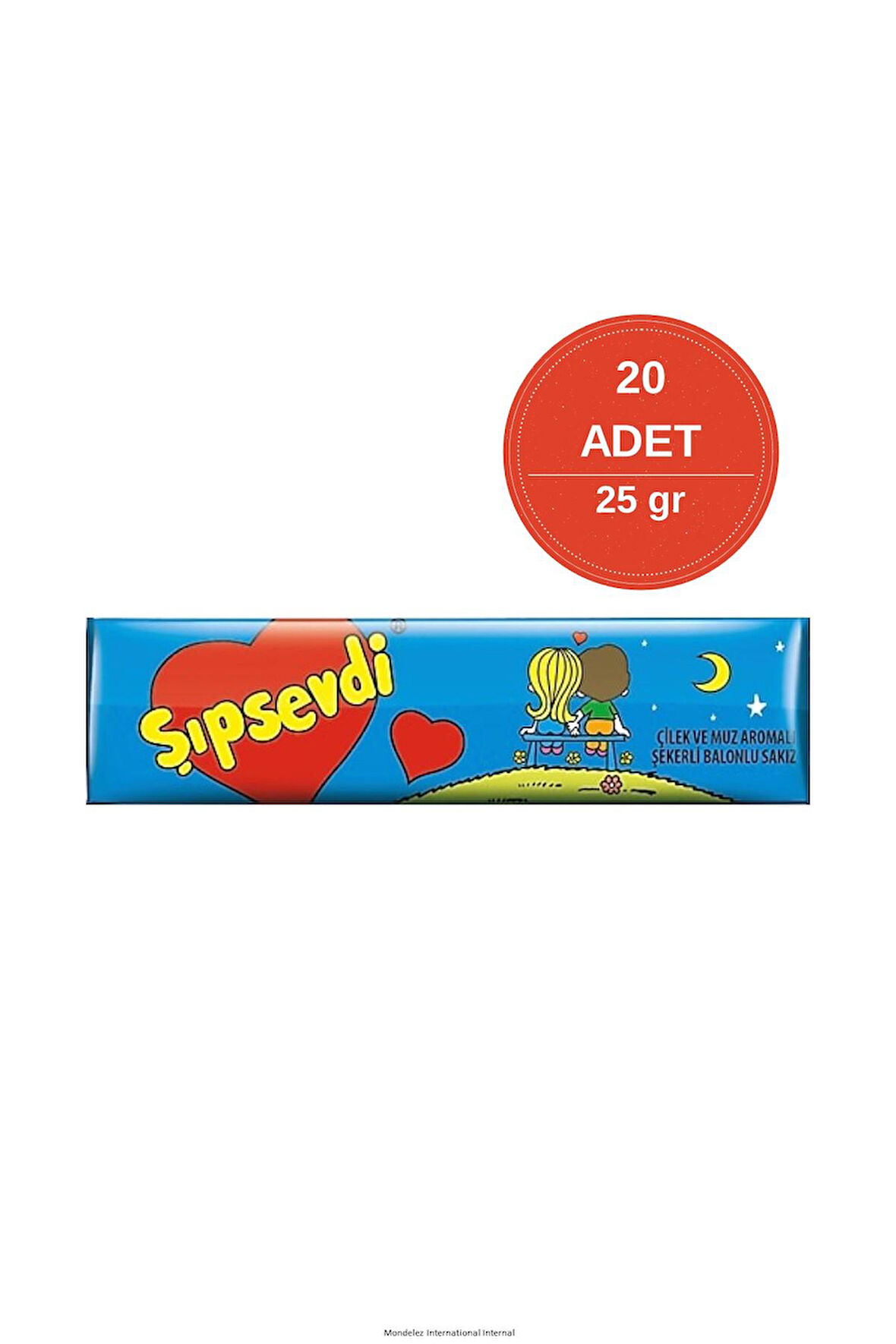 Şıpsevdi Çilek & Muz Aromalı Balonlu Nostaljik Sakız 25 gr - 20 Adet
