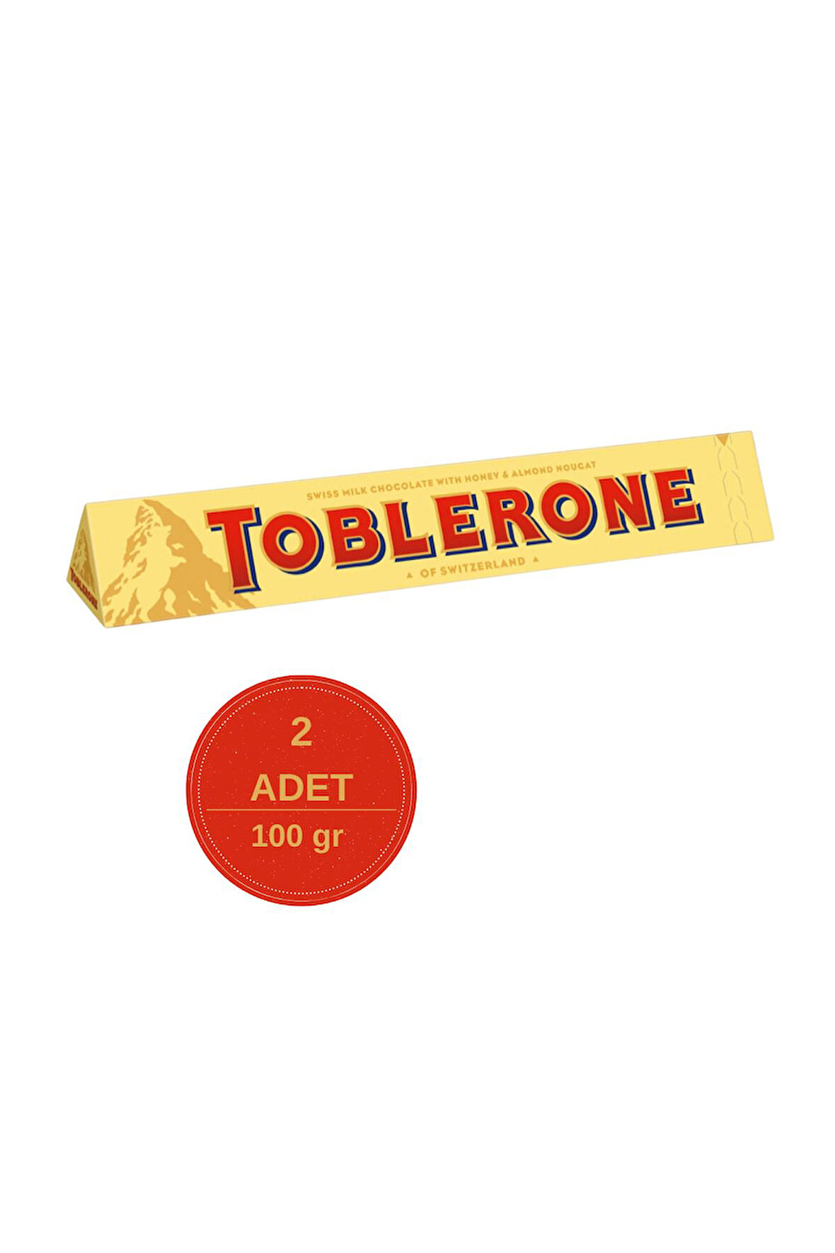 Toblerone Sütlü Çikolata 100 gr - 2 Adet