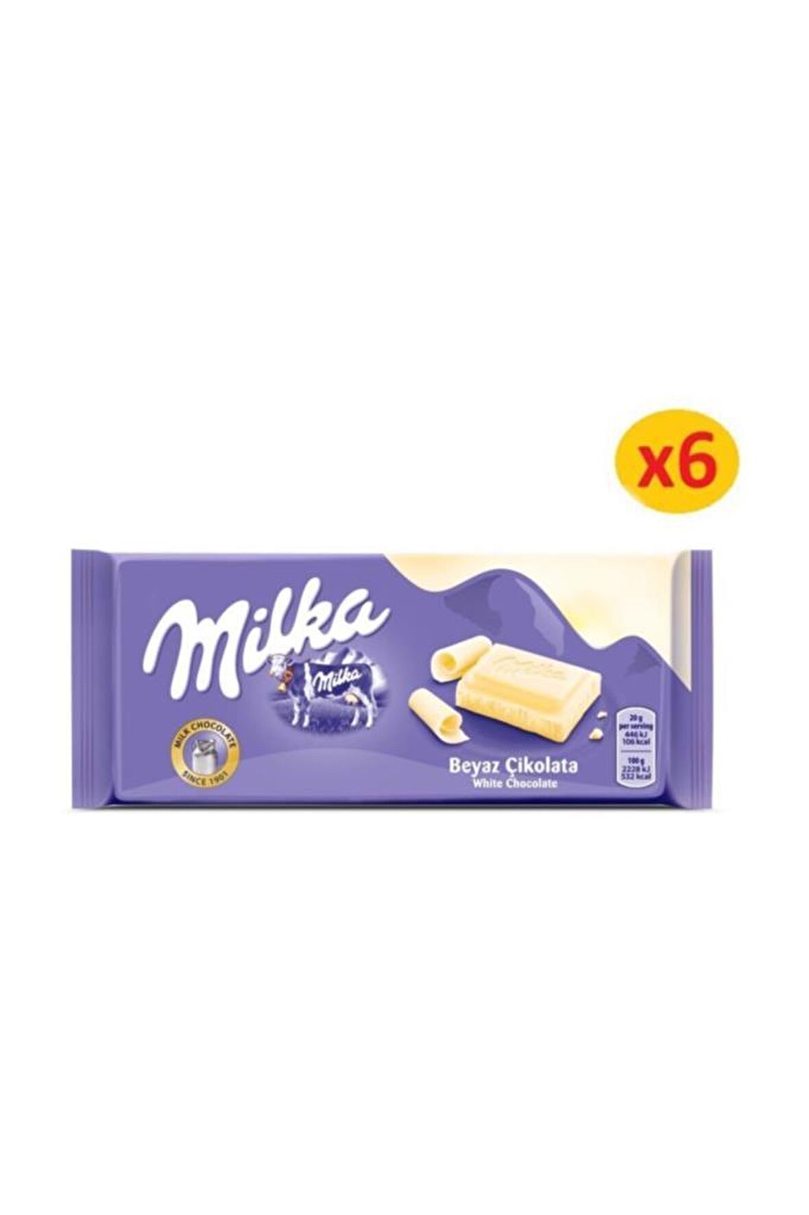 Beyaz Çikolata 80gr - 6 Adet