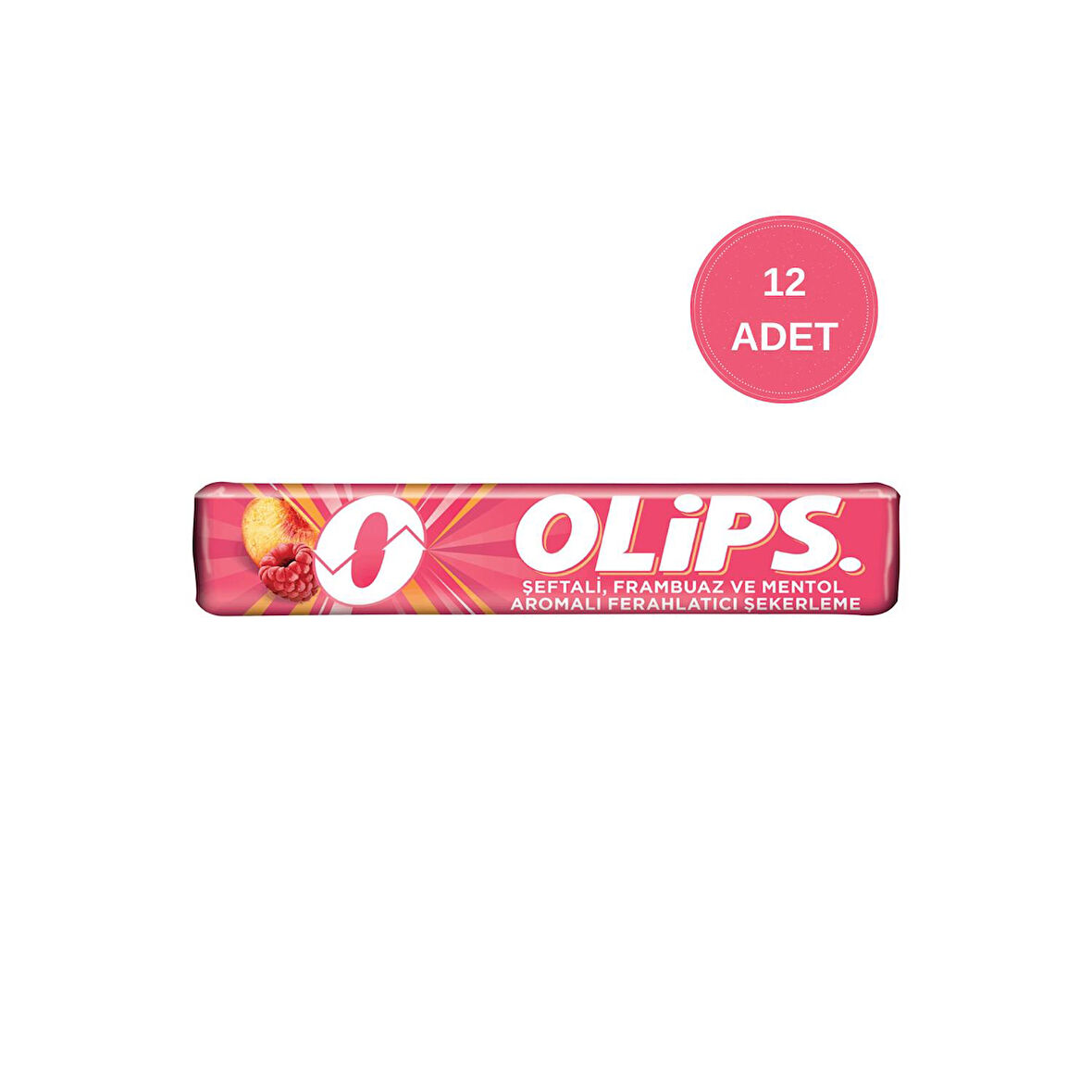 Olips Şeftali Frambuaz & Mentol Aromalı Şekerleme 28 G - 12 Adet