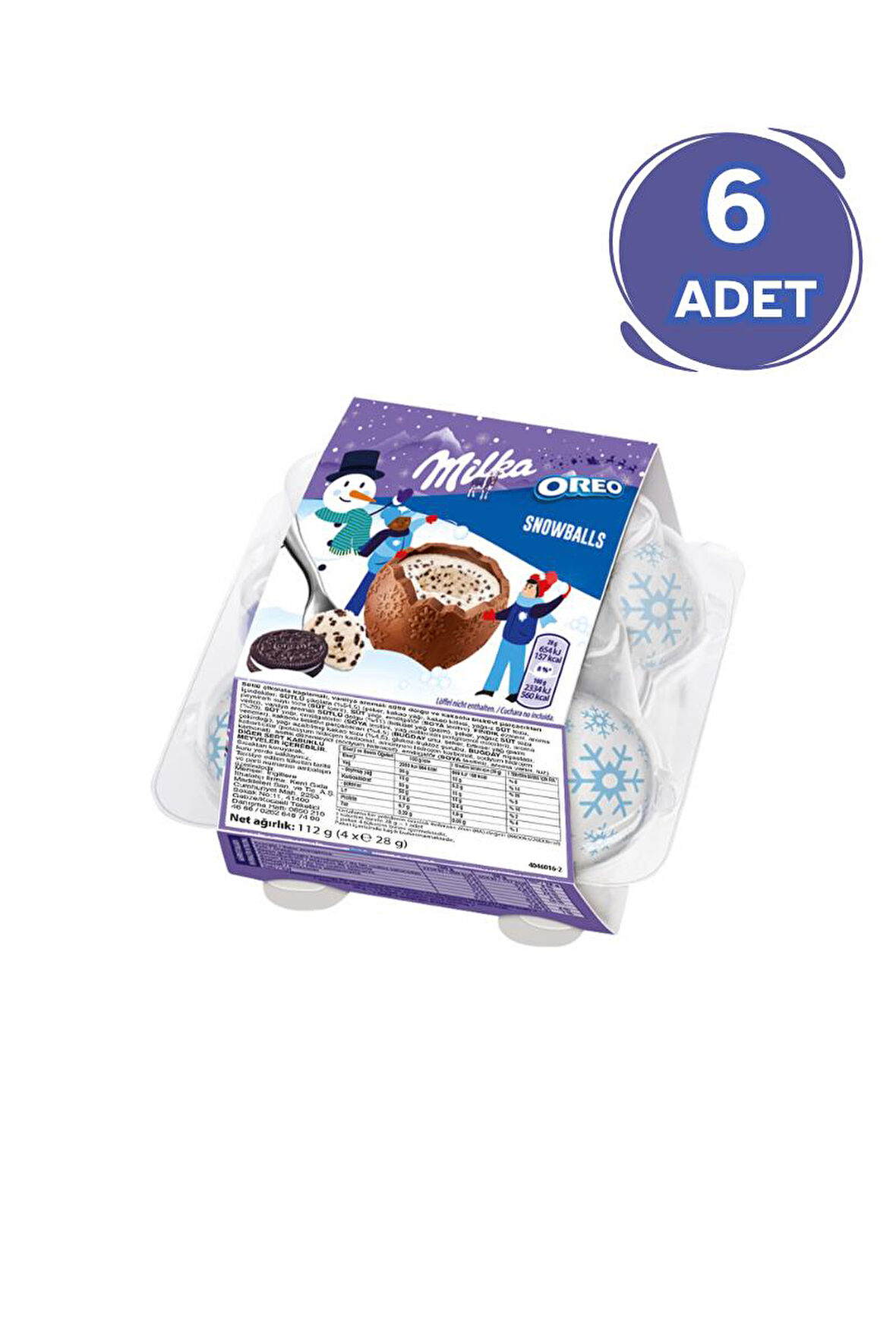 Milka Oreolu Yılbaşı Yumurtası 112G (4 x 28G)- 6 Adet