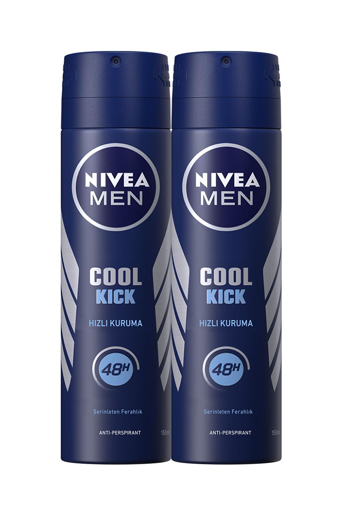 Nivea Cool Kick Antiperspirant Ter Önleyici Leke Yapmayan Erkek Sprey Deodorant 150 ml x 2