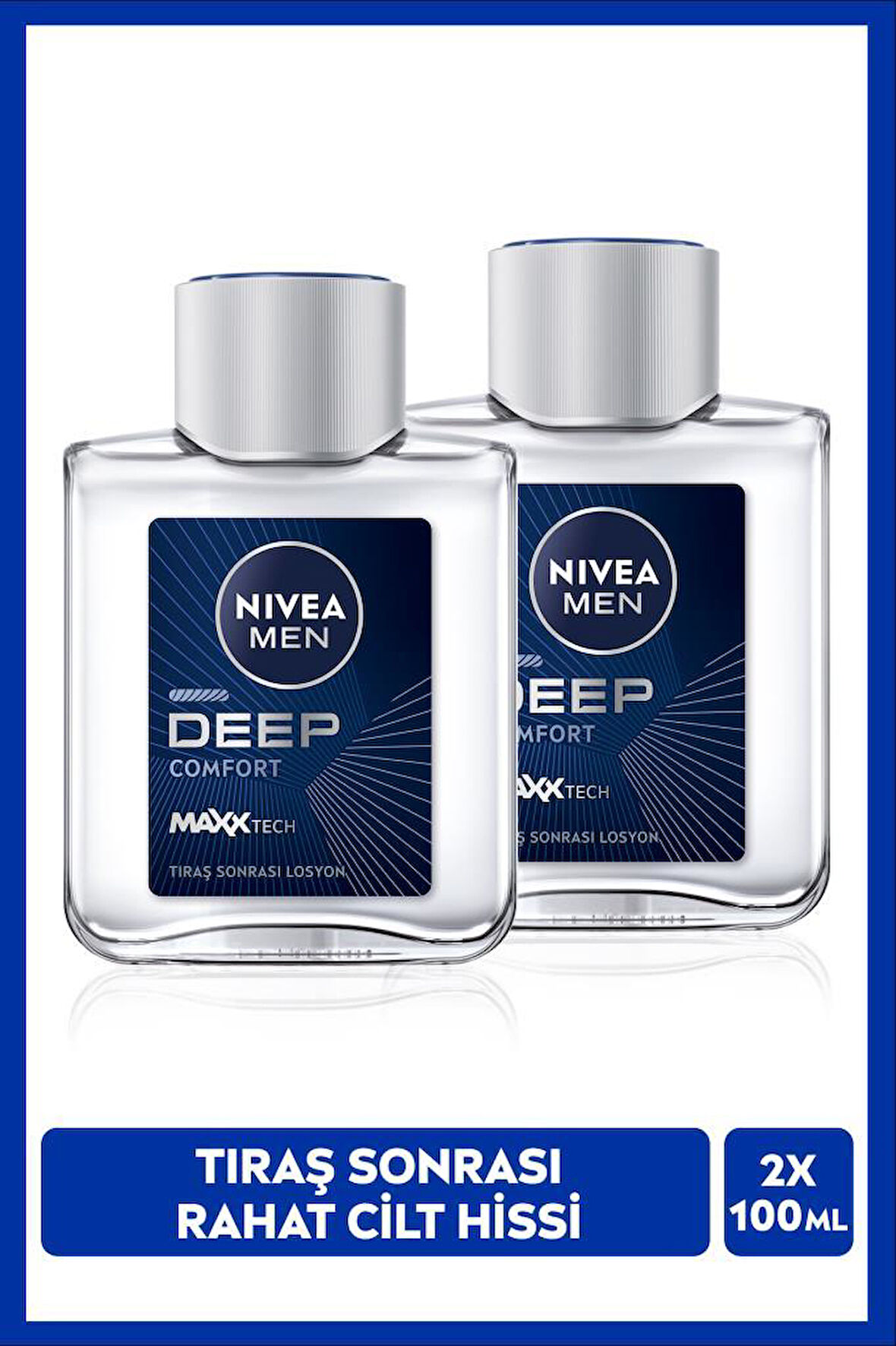 MEN Erkek Tıraş Sonrası Losyon Deep Dimension Comfort 100ml, Erkeksi Koku, Tahriş Karşıtı, X2 Adet