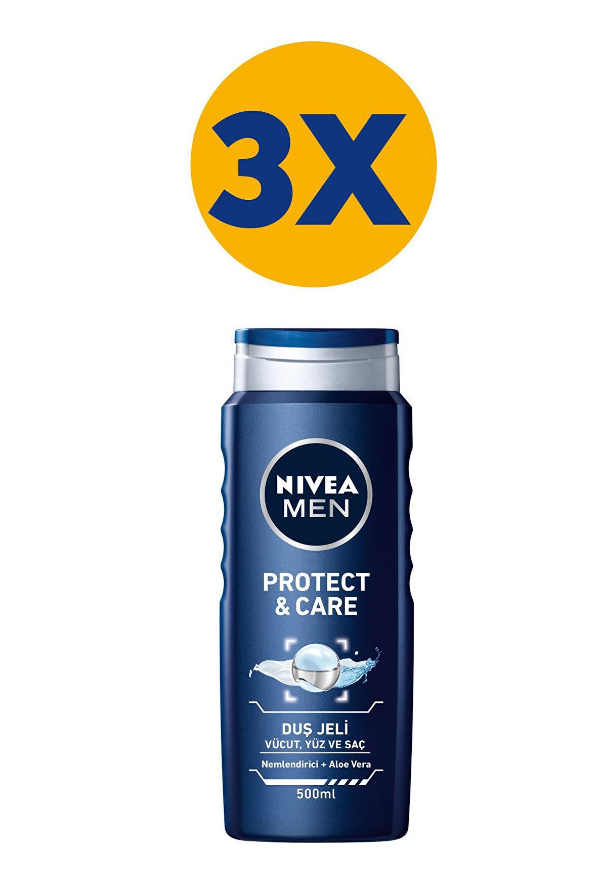 Nivea Men Protect&Care Nemlendirici Tüm Ciltler İçin Duş Jeli 3 x 500 ml