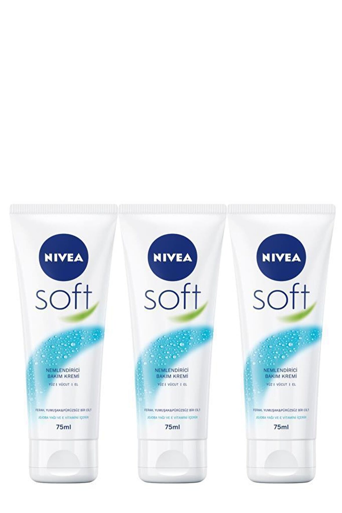 Nivea Soft Nemlendirici Bakım Kremi 75 ml x3 Adet