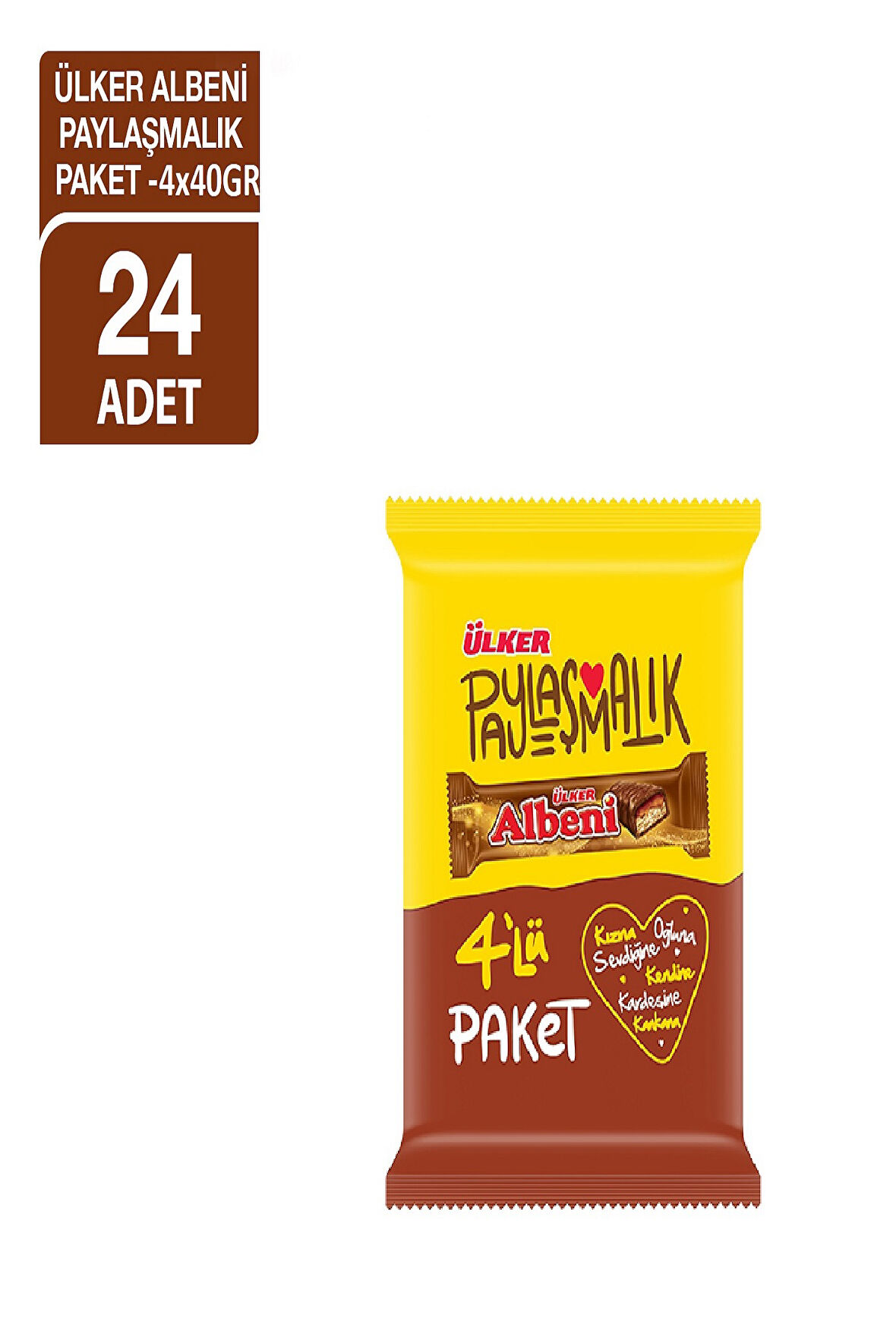 Ülker Albeni Çikolata Kaplı Bar 4x40 gr 24'lü