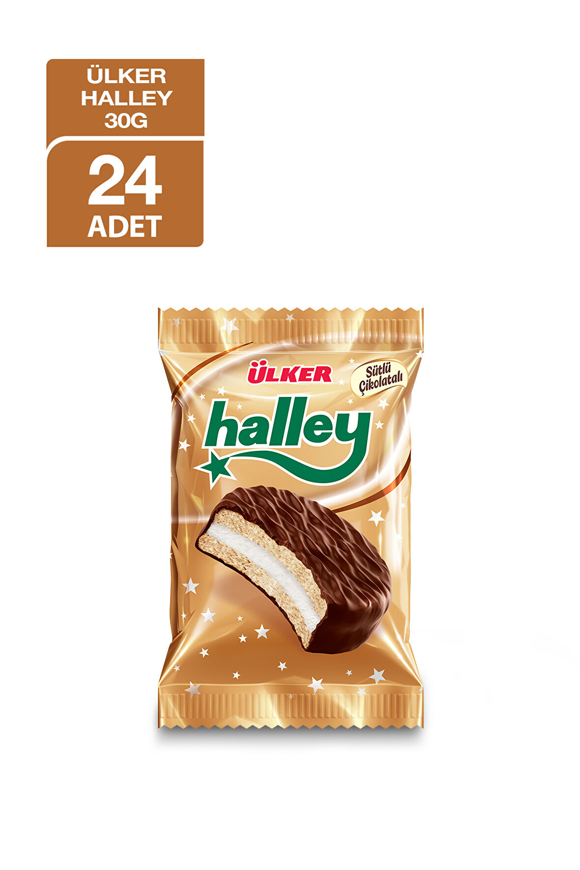 Ülker Halley Çikolata Kaplamalı Bisküvi 30 gr 24'lü