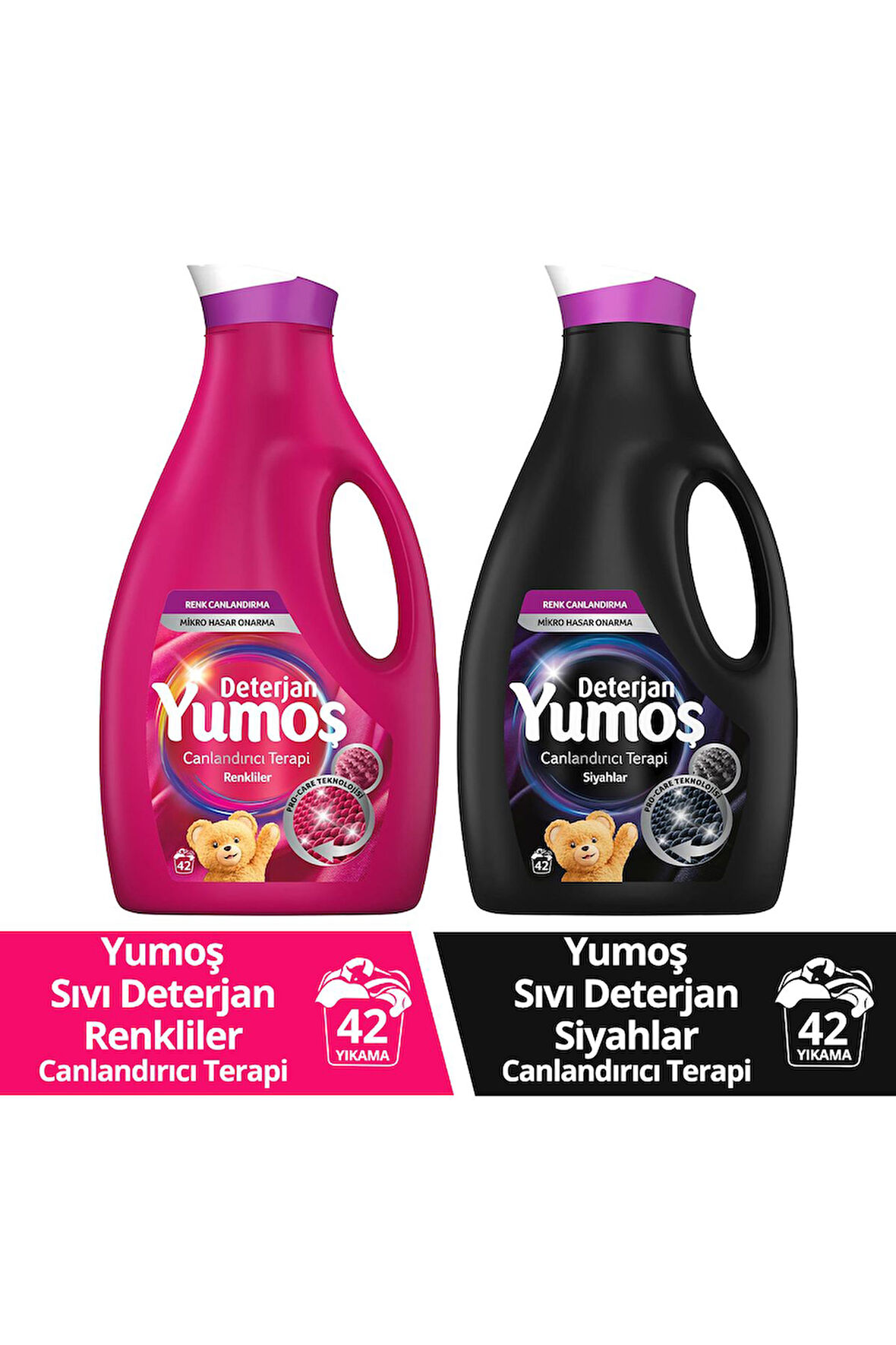 Yumoş Renkliler + Siyah Koyu Renkliler için Sıvı Deterjanı 2 x 2520 ML 