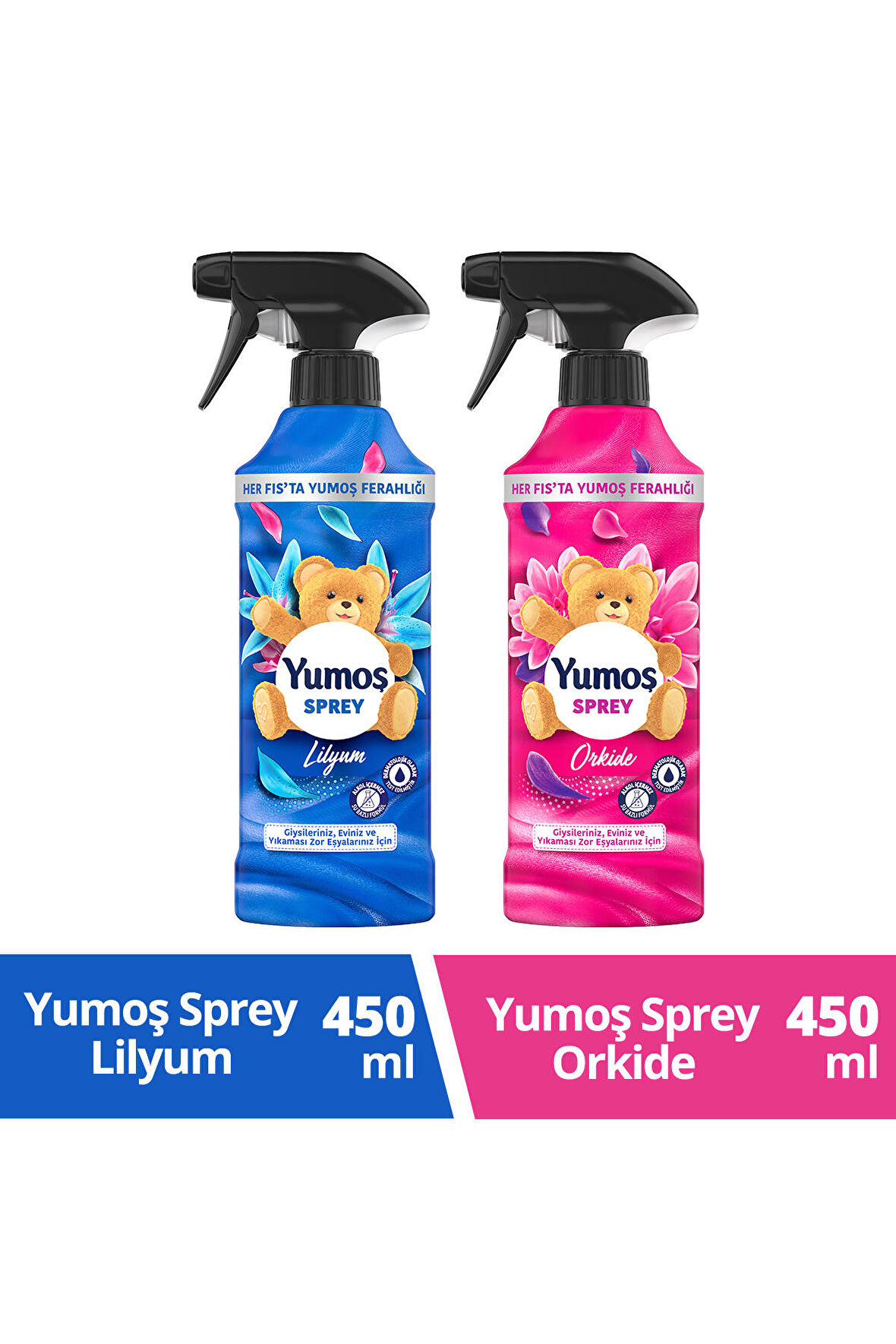 Yumoş Sprey Orkide 450 ML + Yumoş Lilyum 450 ML