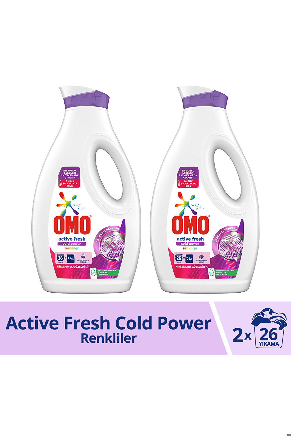 Omo Sıvı Deterjan Renkliler İçin 2 x 1690 ML