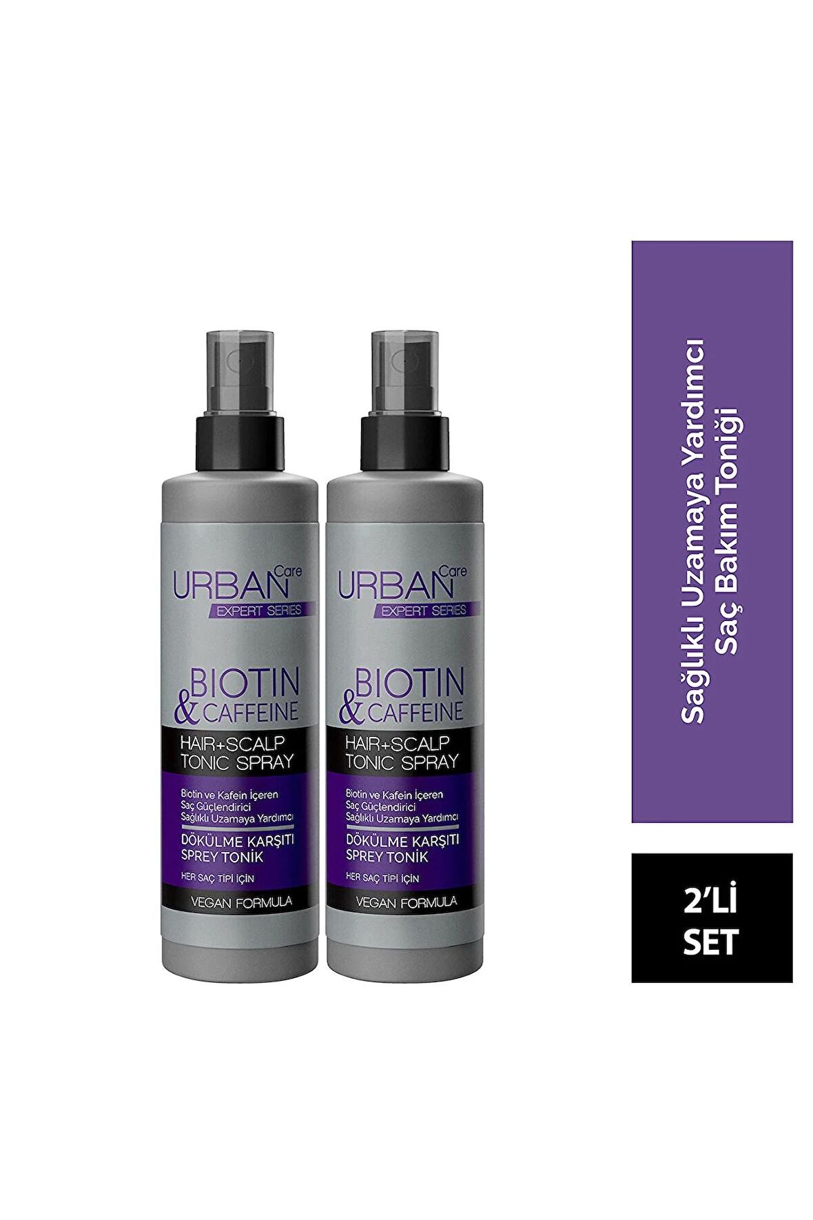 Urban Care Expert Biotin Ve Kafein Dökülme Karşıtı Saç Toniği Vegan X 2 ADET- 200 Ml + 200 Ml