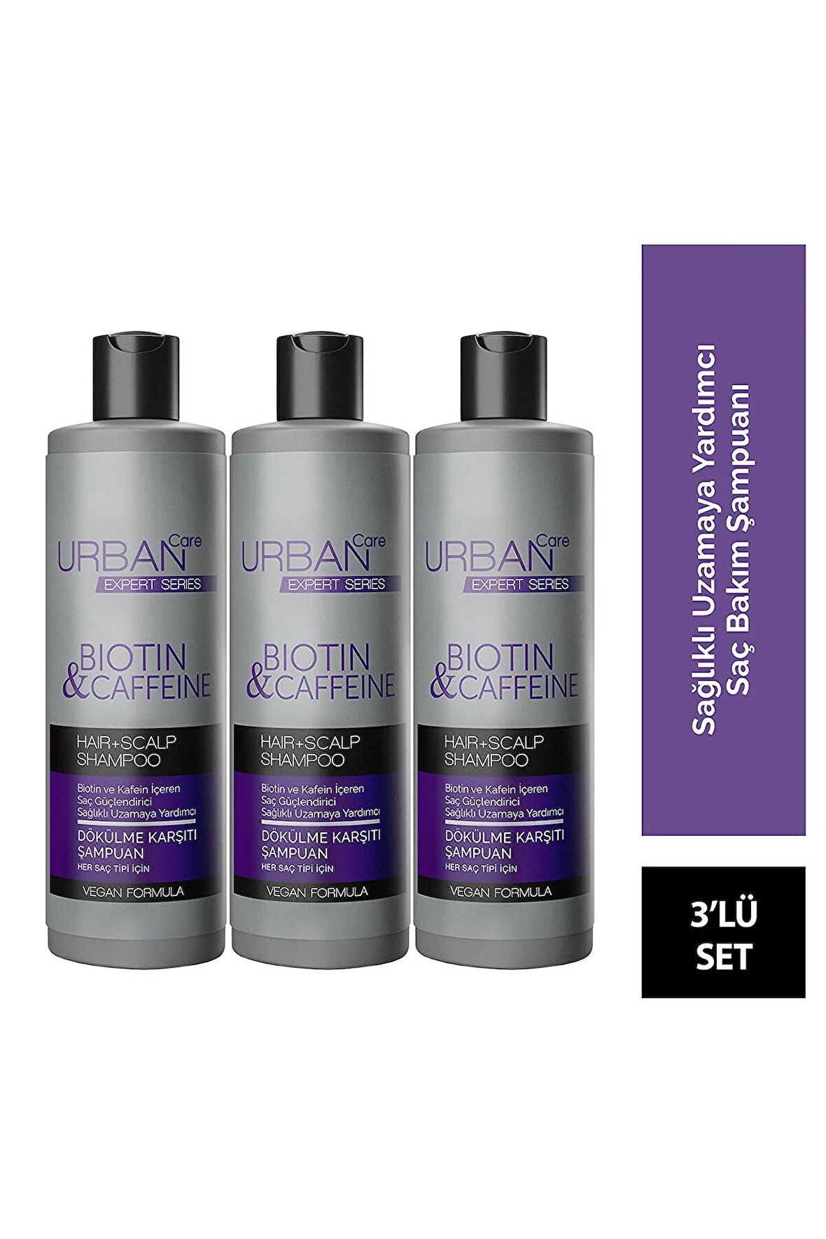 Urban Care Expert Biotin & Caffeine Şampuan 350 ml 3 Adet