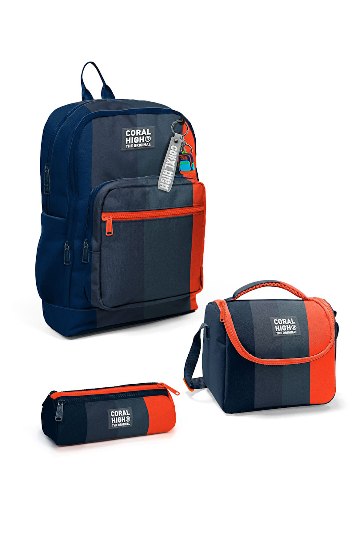 Coral High Kids Renkli Çizgili 3’lü Okul Çanta Seti SET0123782