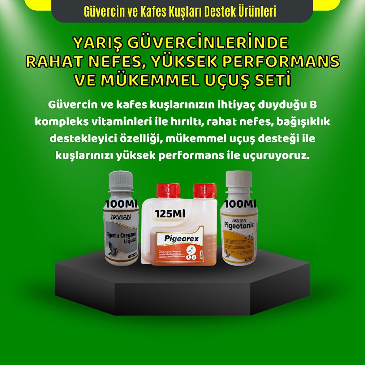 Royal İlaç Yarış Güvercinlerinde Mini Rahat Nefes Yüksek Performans ve Mükemmel Uçuş Seti