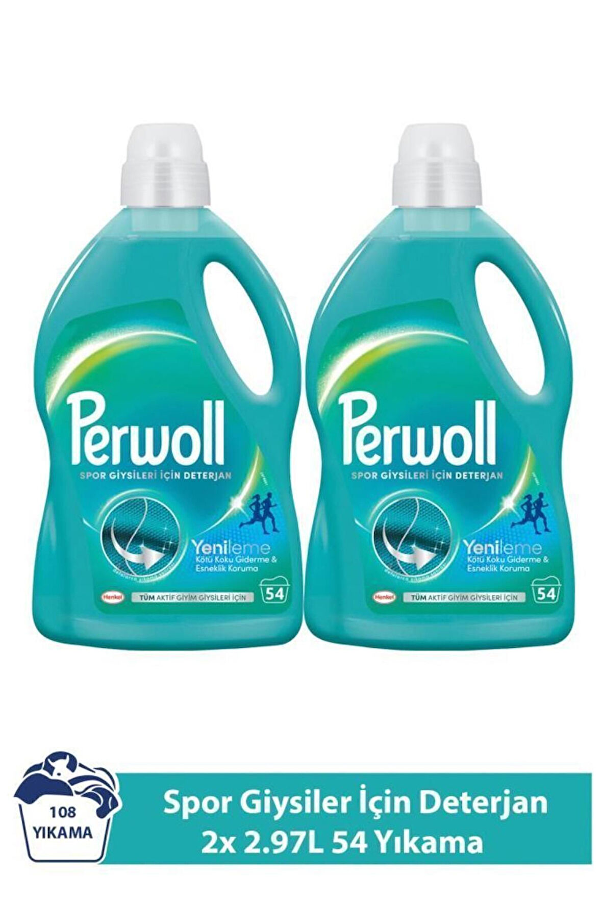 Perwoll Spor Giysiler için Sıvı Bakım Deterjanı 2 x 2970 ML