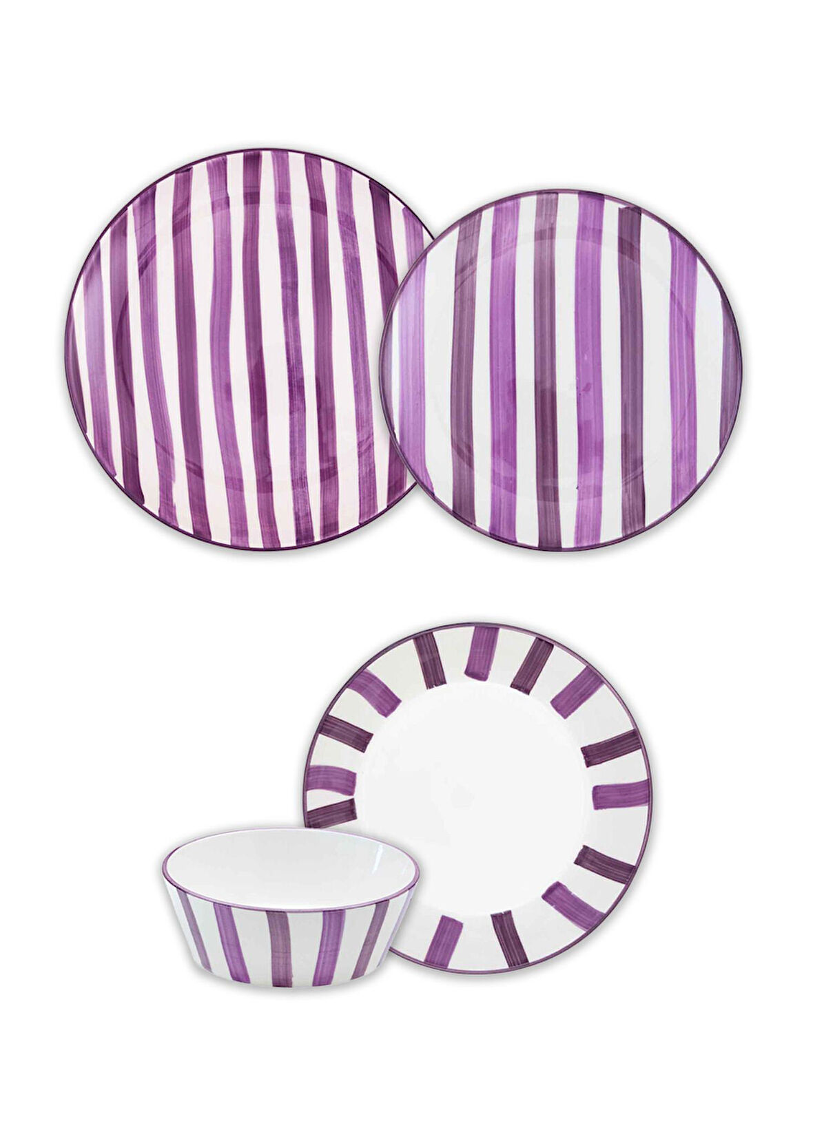 The Mia Joy Yemek Takımı 6 Kişilik 24 Parça Mor 2401