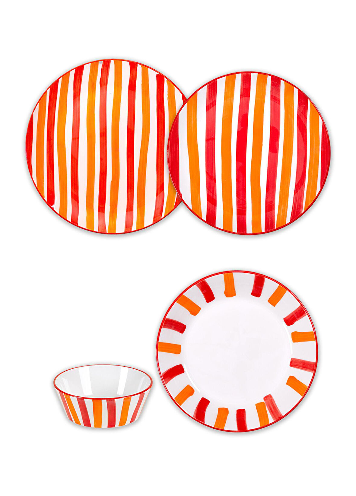 The Mia Joy Yemek Takımı 6 Kişilik 24 Parça Kırmızı 2402