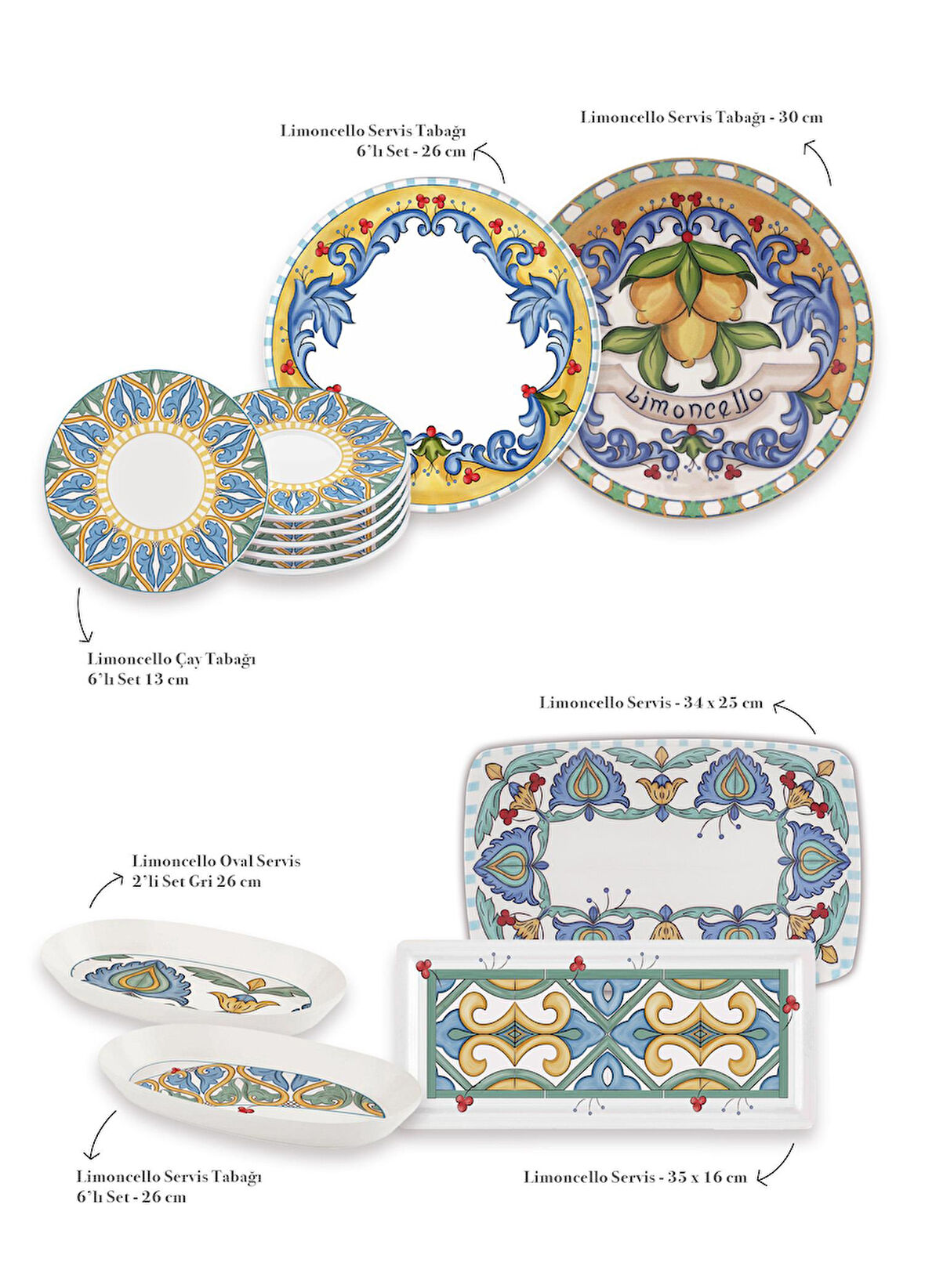 The Mia Limoncello Kahvaltı Takımı 6 Kişilik 19 Parça 1901