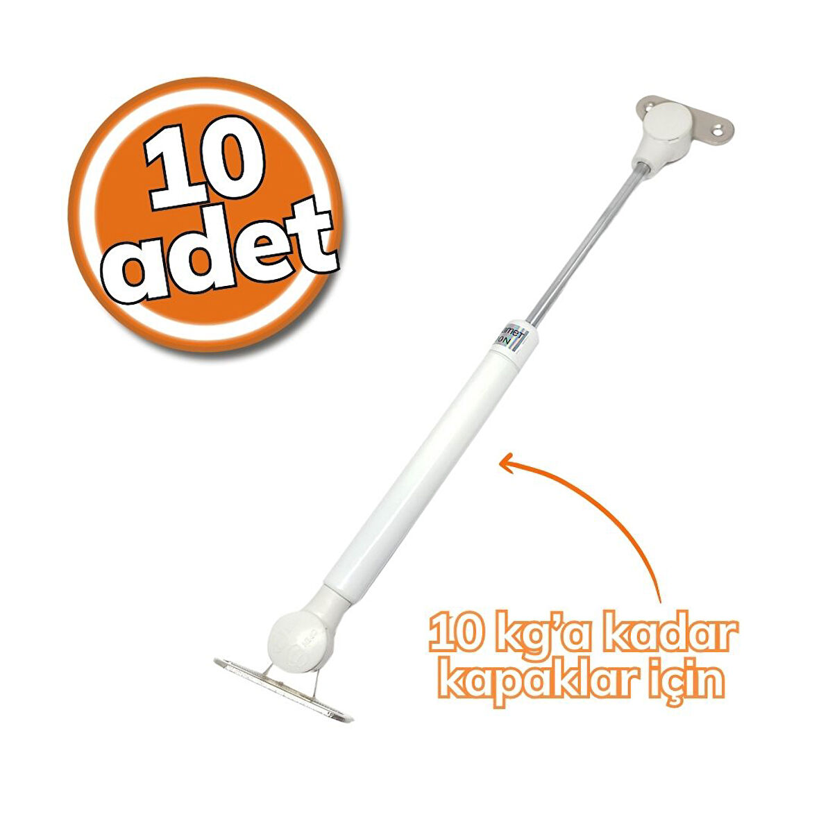 Samet Gazlı Piston 100 Newton Beyaz 10'lu Set